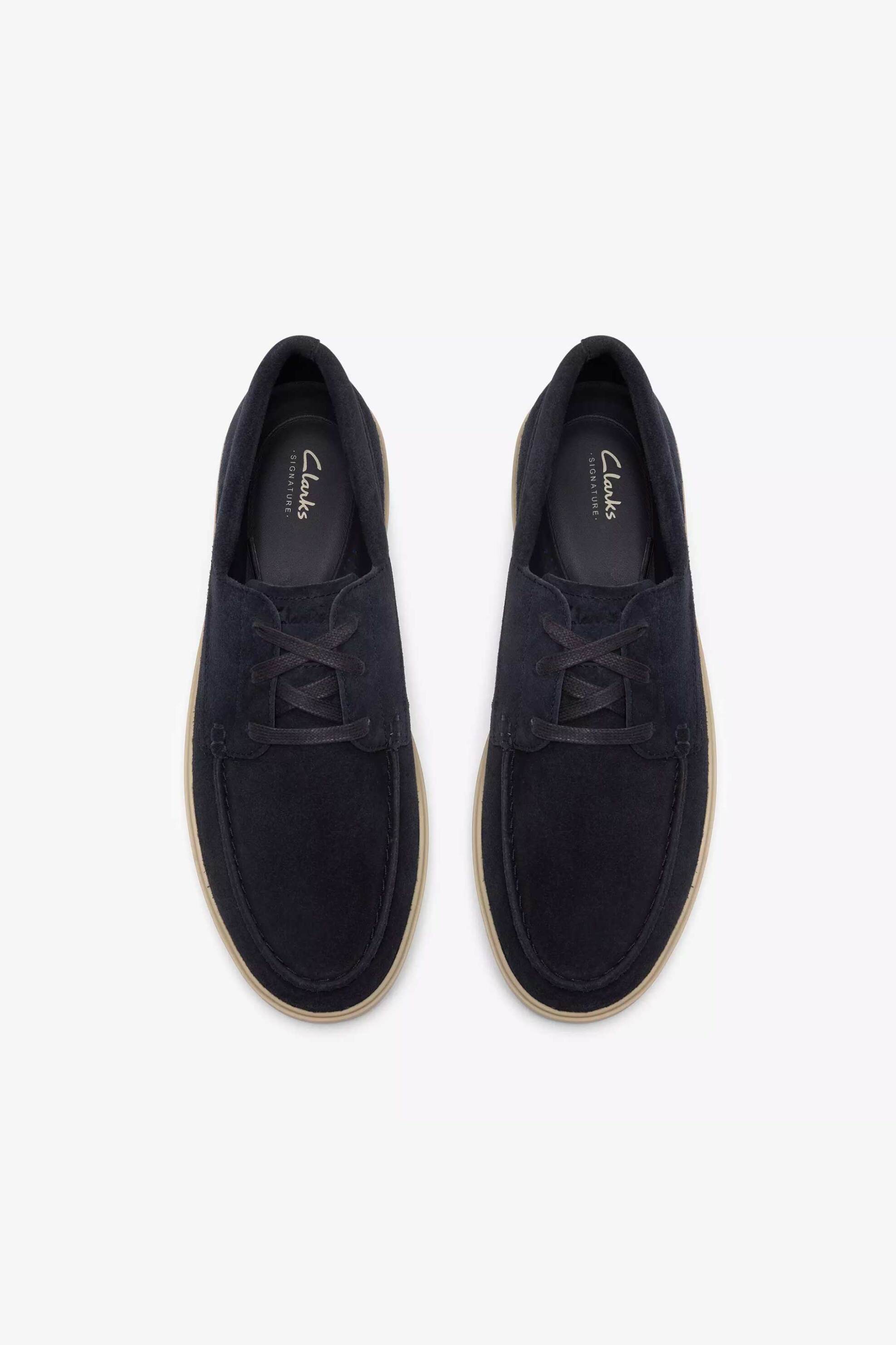 Clarks Ανδρικά Suede Boat Shoes Lockford - 26186188 Μπλε Σκούρο