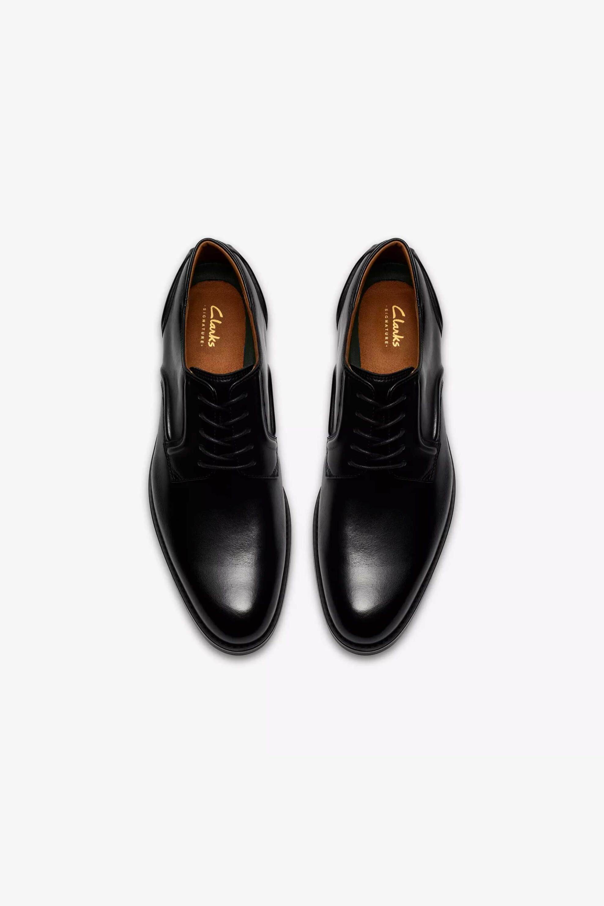 Clarks Ανδρικά Δερμάτινα Παπούτσια Oxford Craft Remi Lace - 26186387 Μαύρο