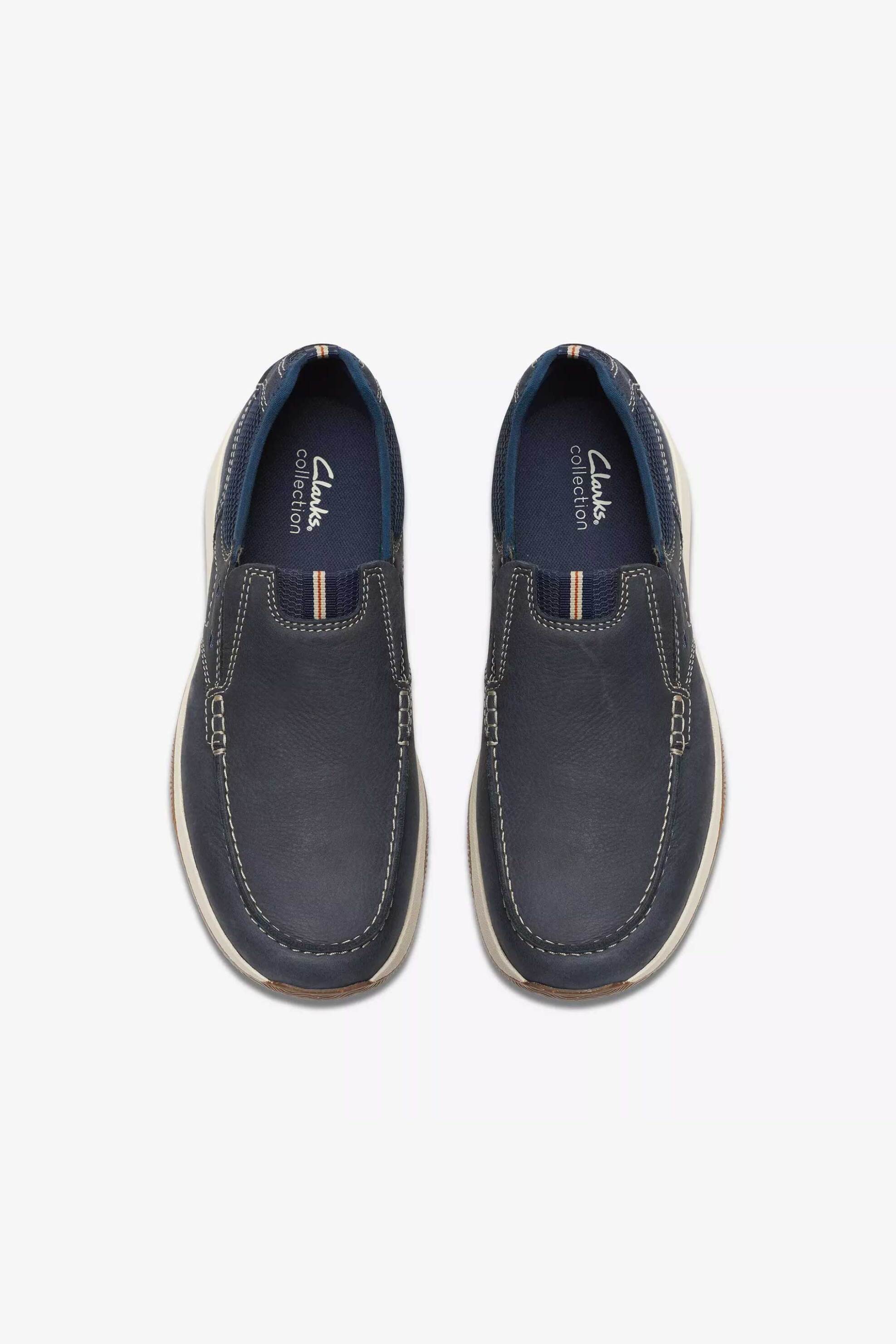 Clarks Ανδρικά Δερμάτινα Loafers Sailview Step Loafer - 26176976 Μπλε Σκούρο