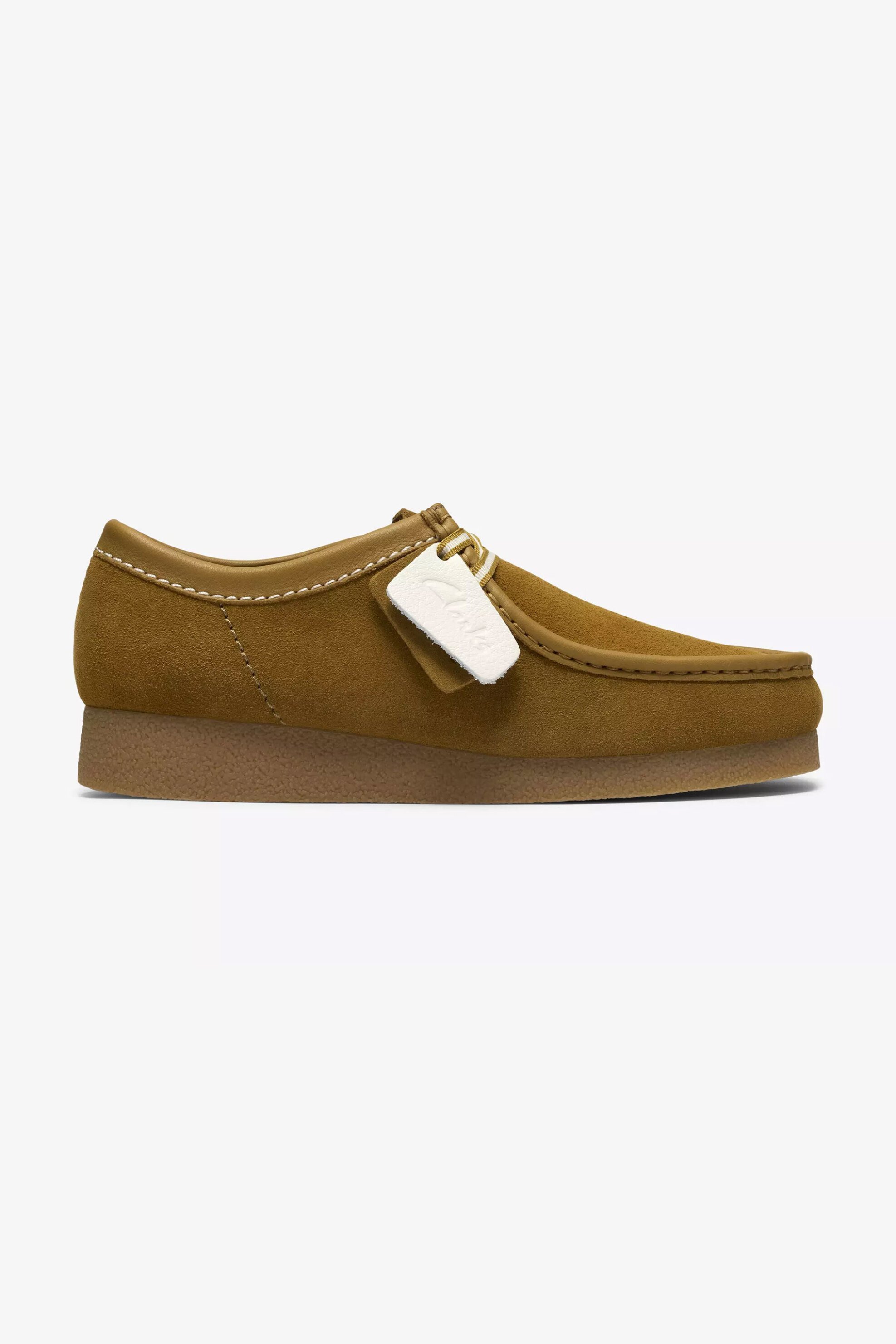 Clarks ανδρικά suede παπούτσια "Wallabee EVO" - 26186171 Κίτρινο Ώχρα