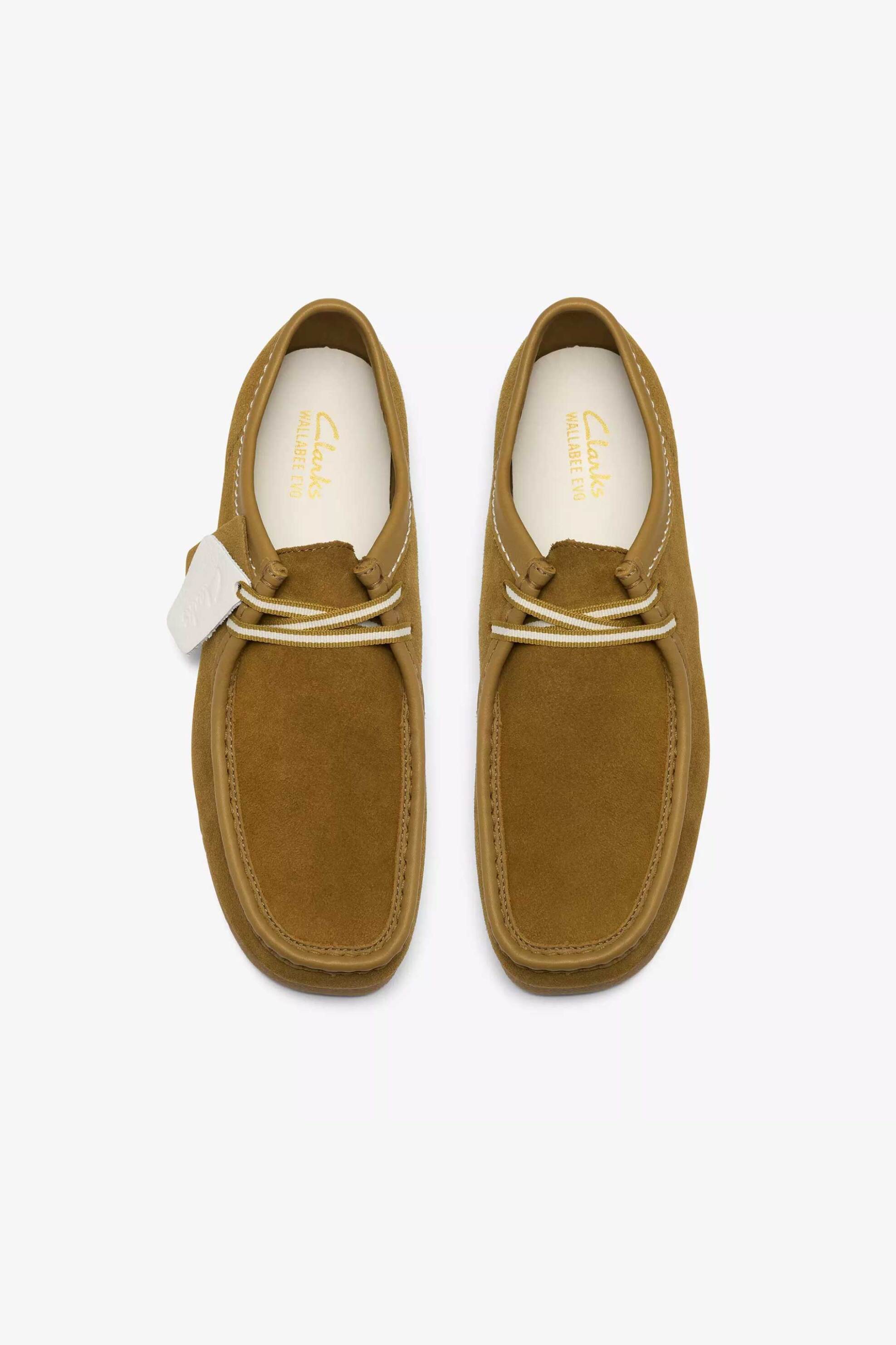 Clarks Ανδρικά Suede Παπούτσια Wallabee Evo - 26186171 Κίτρινο Ώχρα