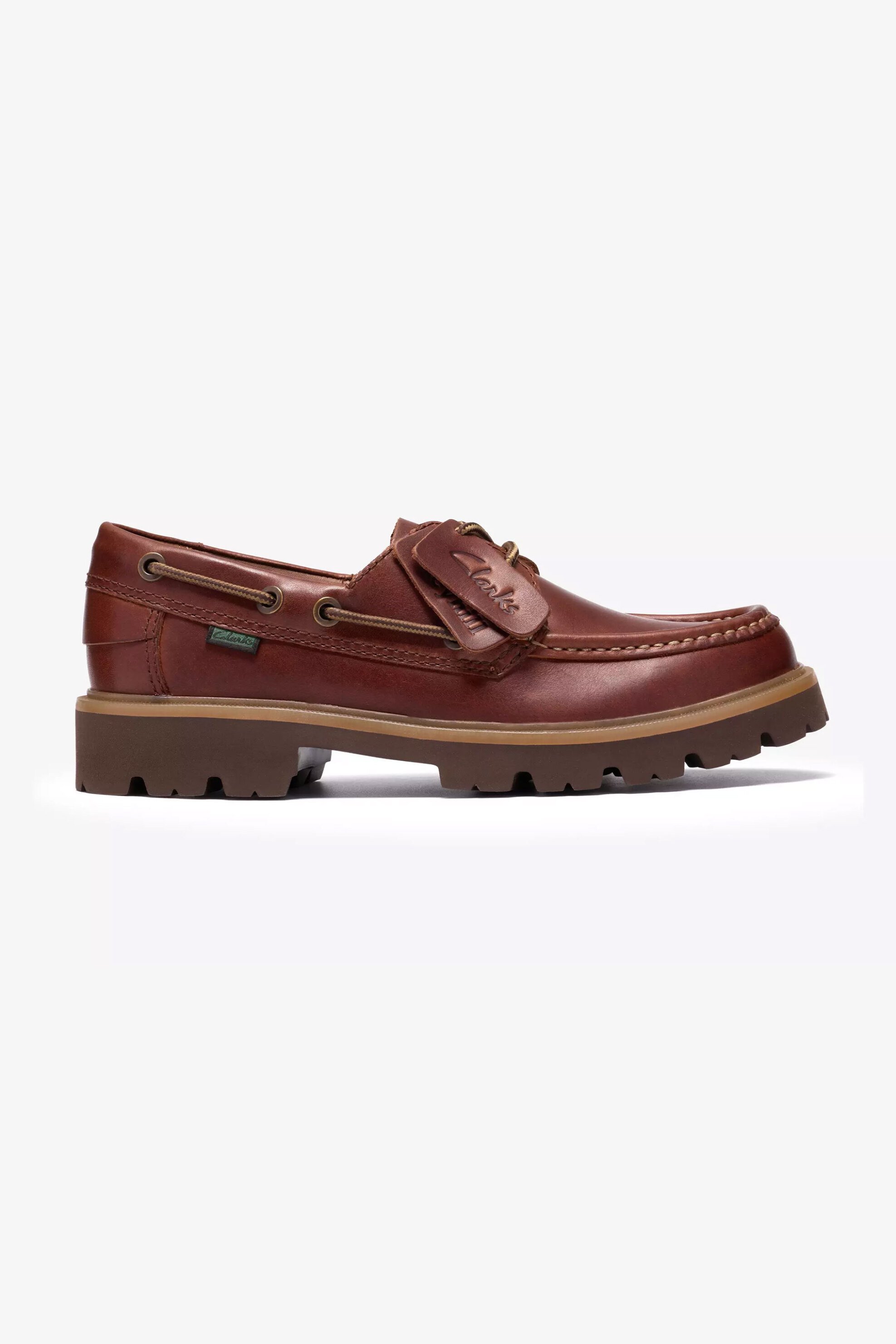 Clarks ανδρικά δερμάτινα boat shoes "Cleyhill Boat" - 26186176 Καφέ