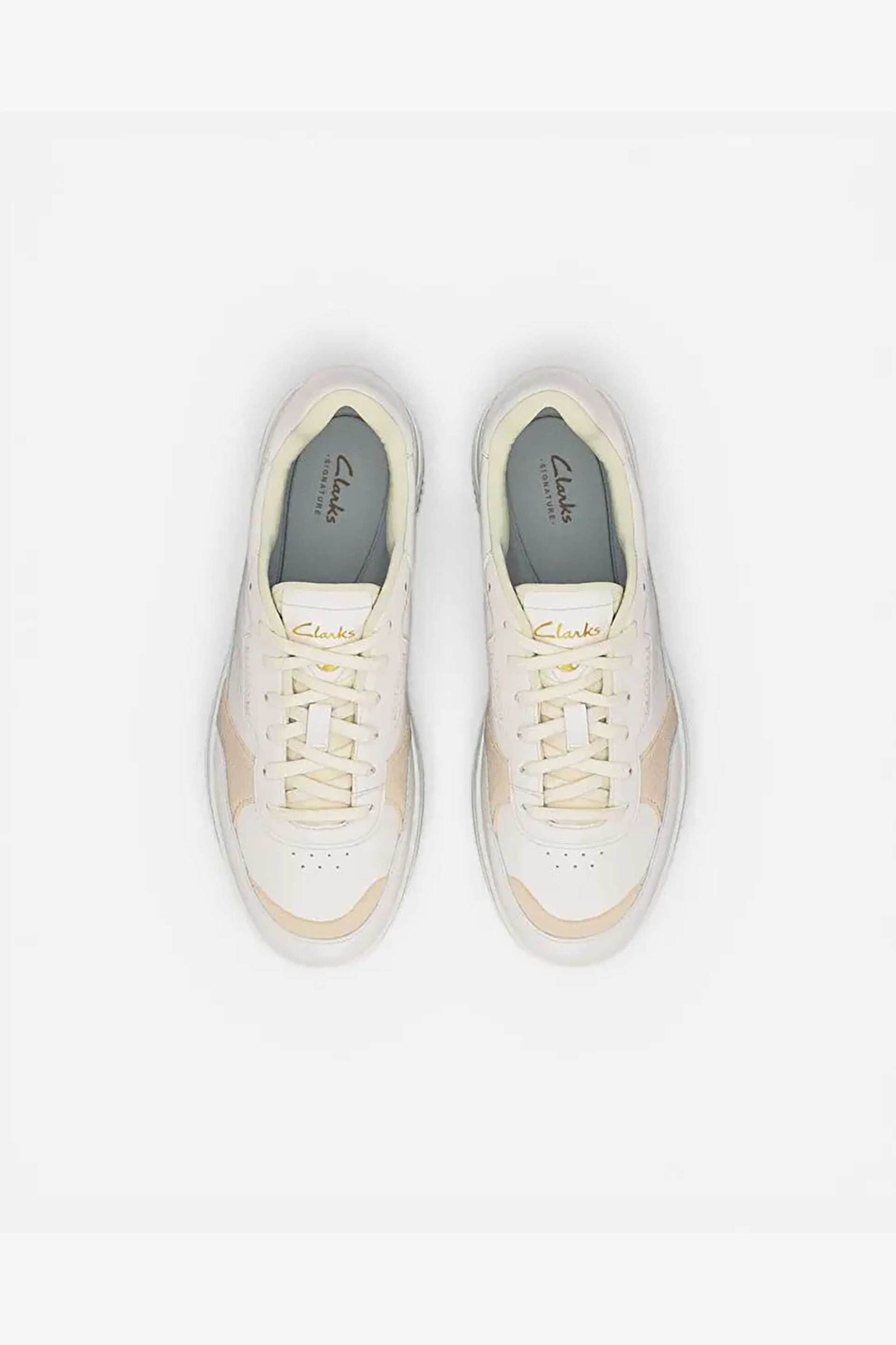 Clarks Ανδρικά Sneakers Bostock Lace - 26186554 Λευκό