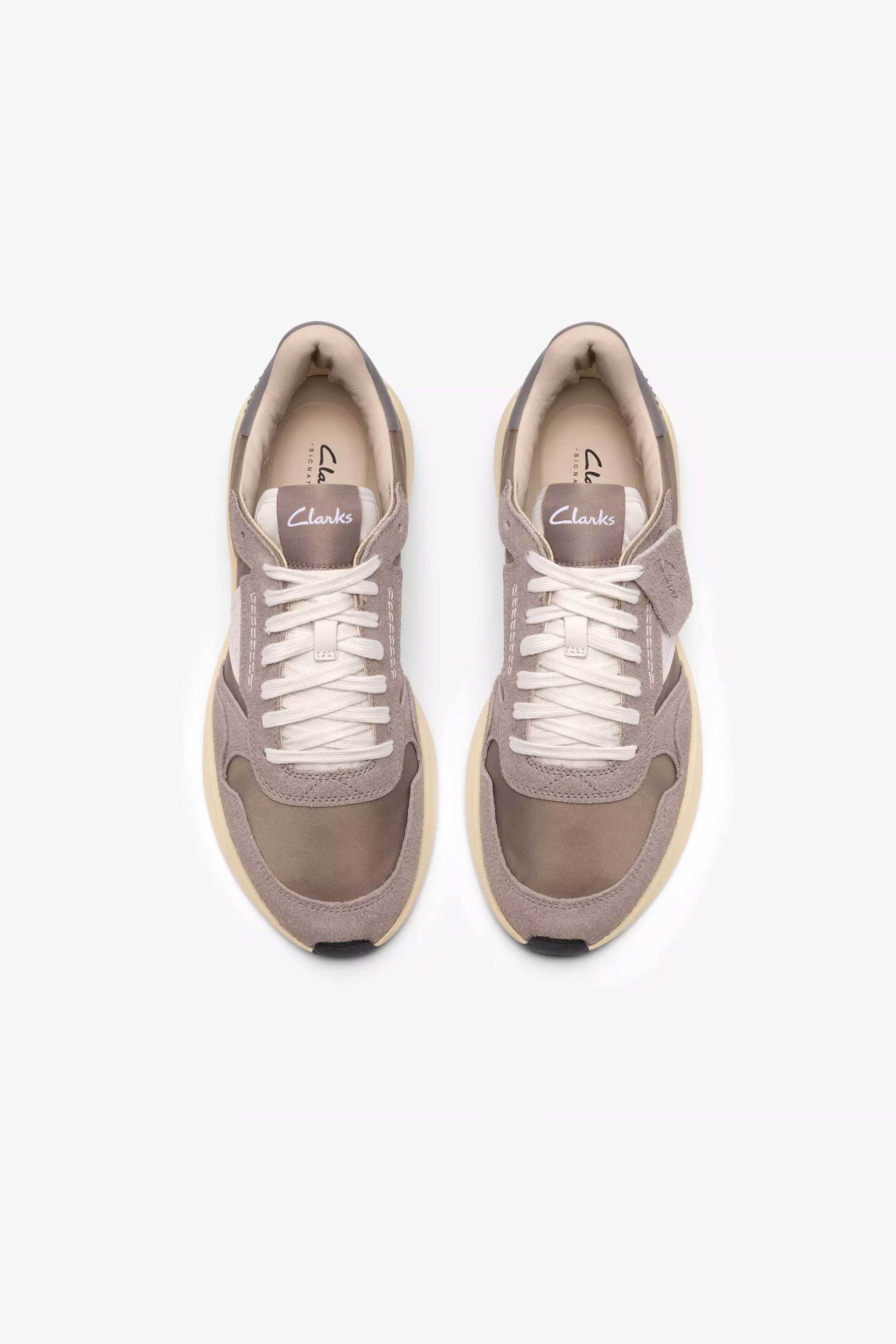 Clarks Ανδρικά Suede Sneakers Craft Wick Lace - 26186558 Γκρι