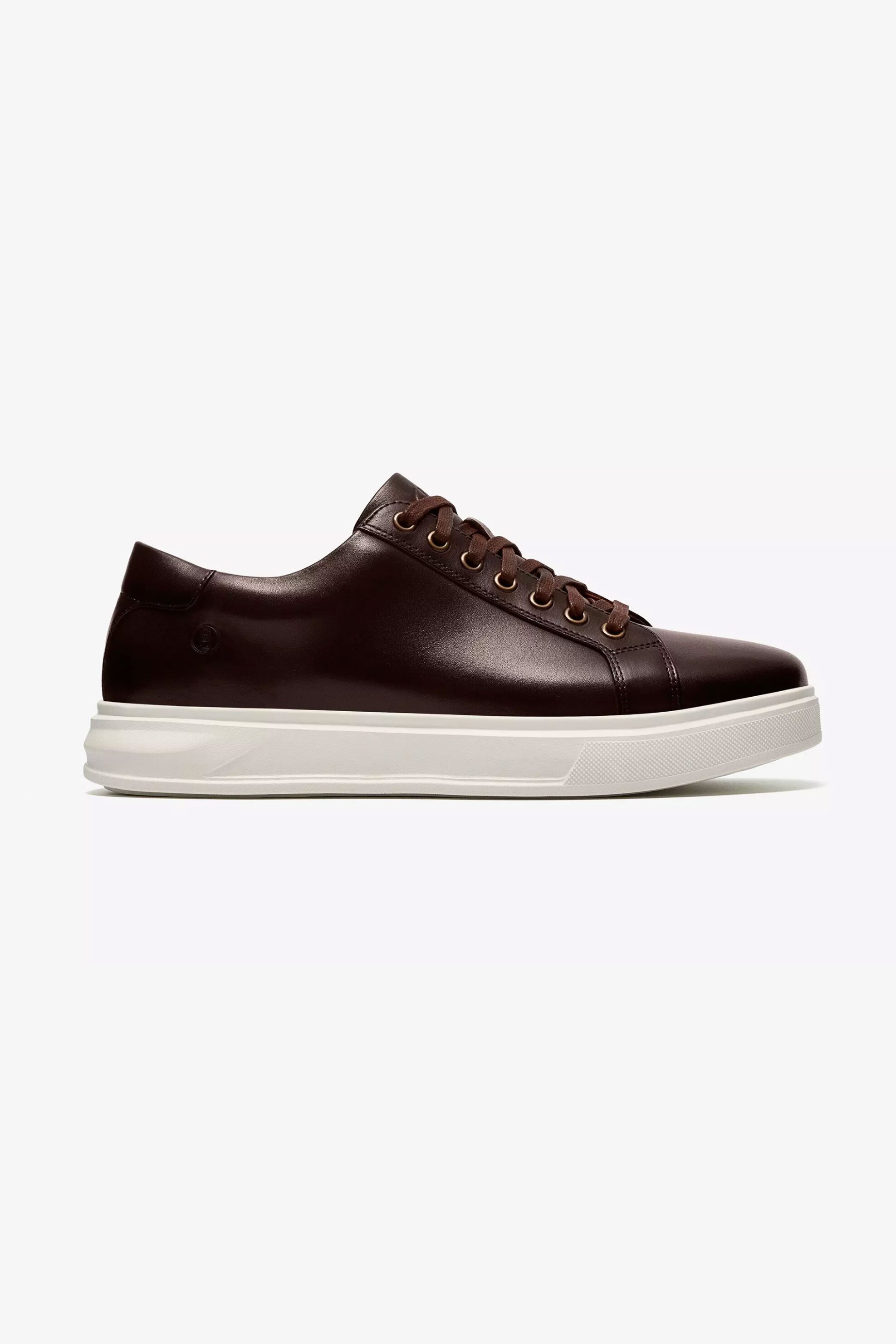 Clarks ανδρικά δερμάτινα sneakers "Goswell Tie" - 26186560 Καφέ