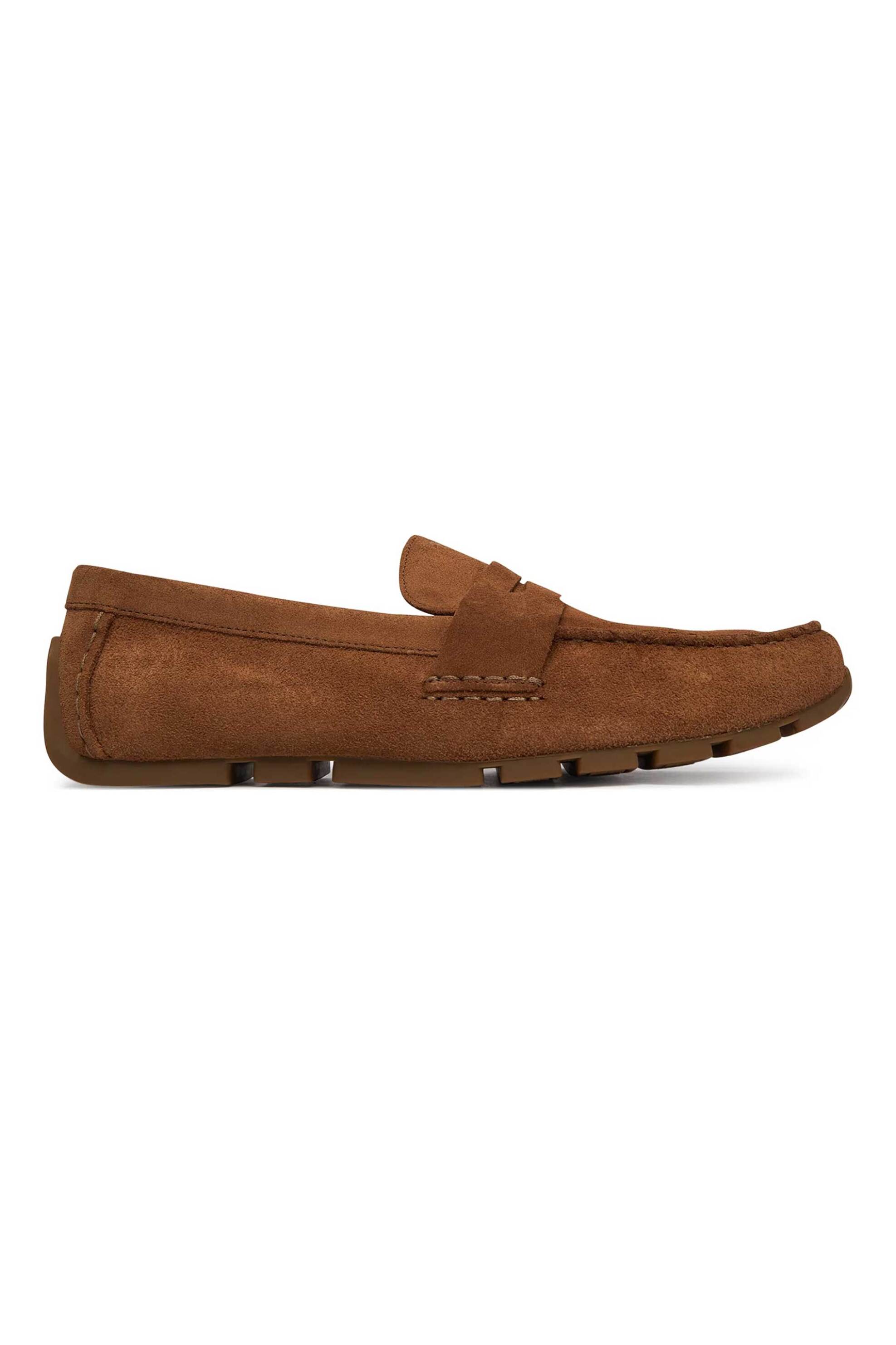 Clarks ανδρικά suede μοκασίνια "Corsley Bar" - 26184513 Καφέ