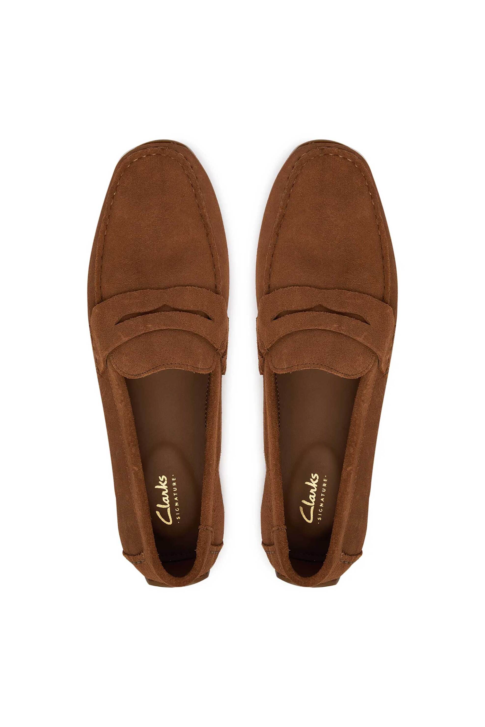 Clarks Ανδρικά Suede Μοκασίνια Corsley Bar - 26184513 Καφέ