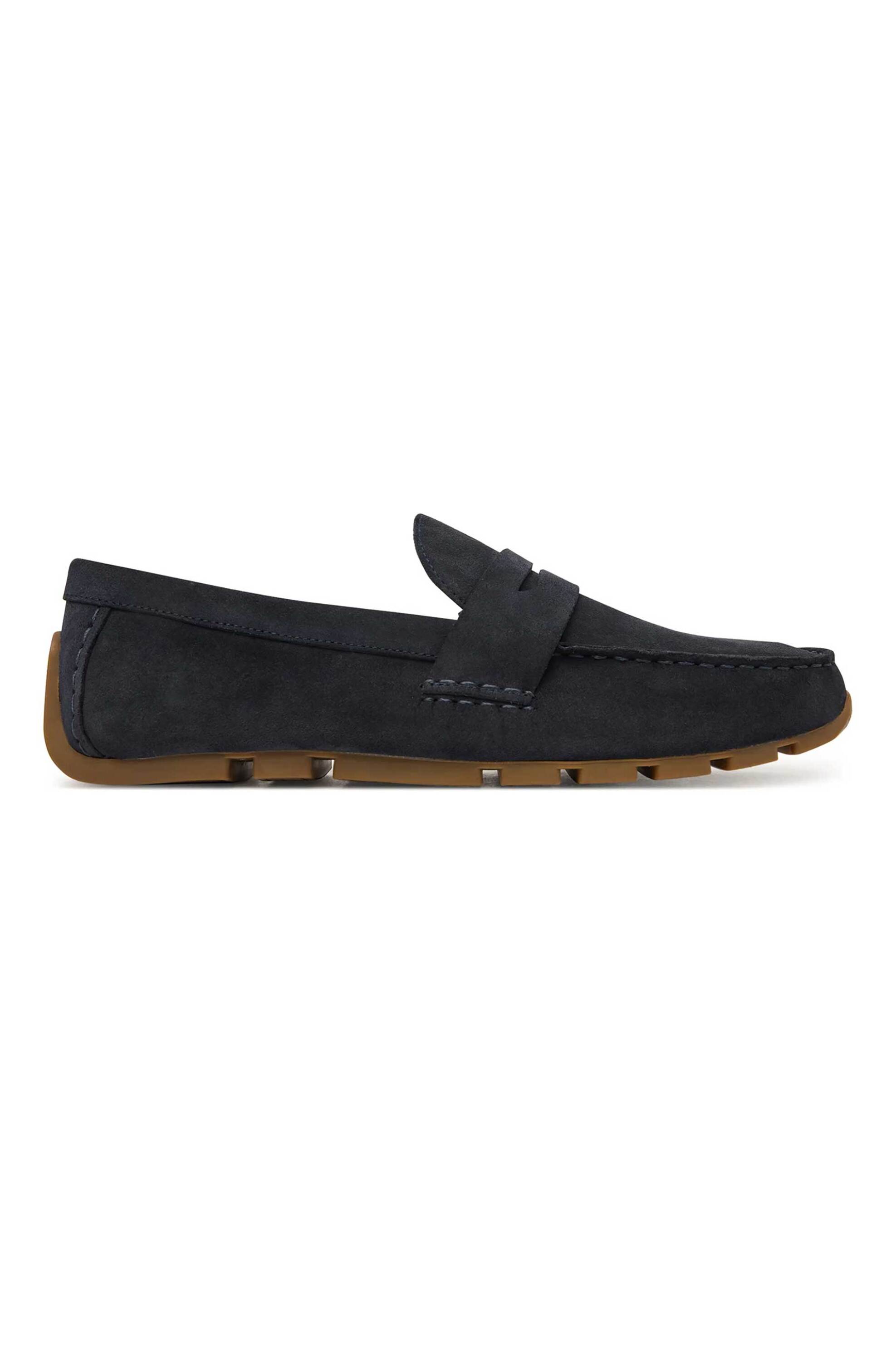 Clarks ανδρικά suede μοκασίνια "Corsley Bar" - 26184514 Μπλε Σκούρο