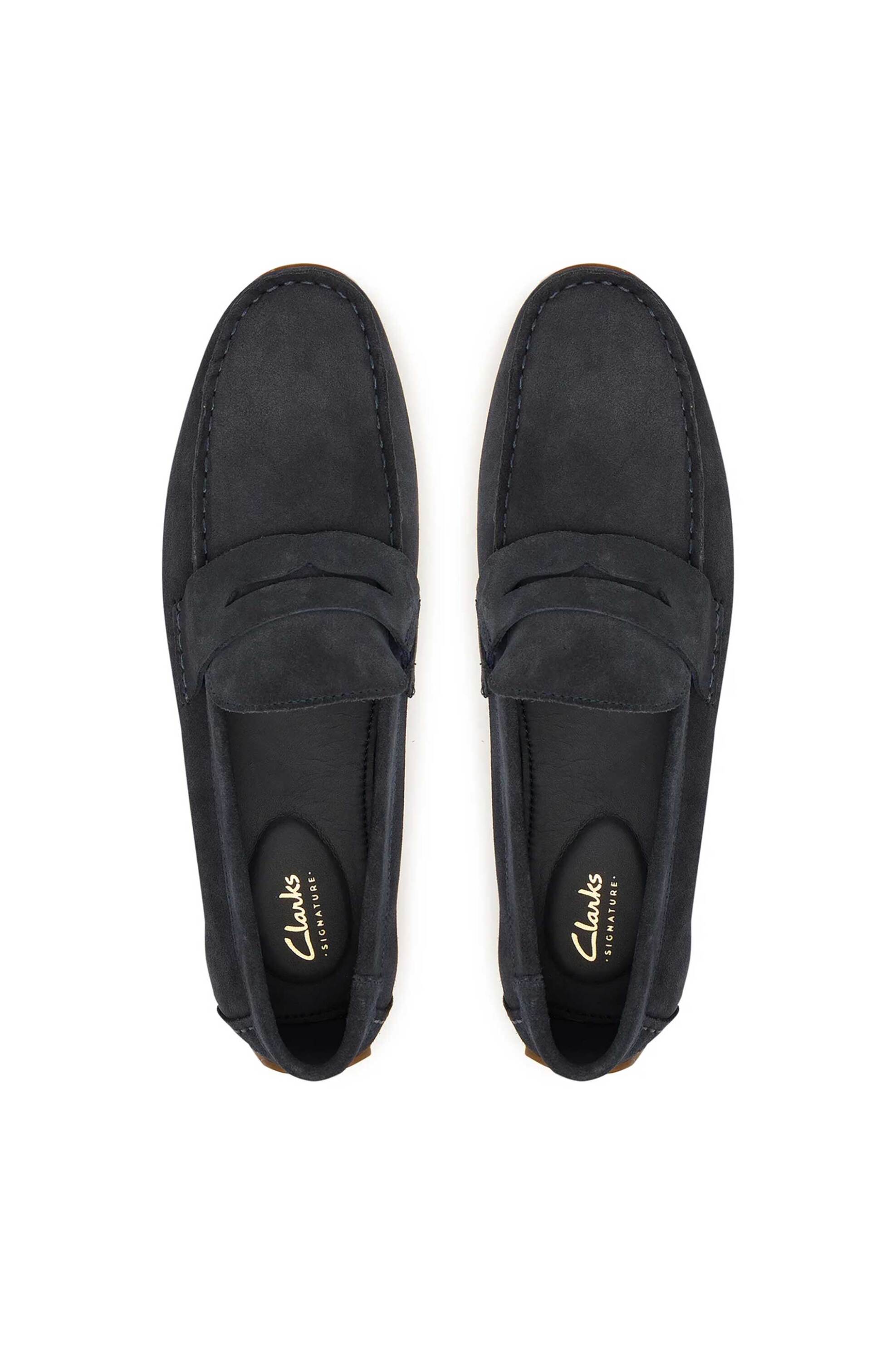 Clarks Ανδρικά Suede Μοκασίνια Corsley Bar - 26184514 Μπλε Σκούρο