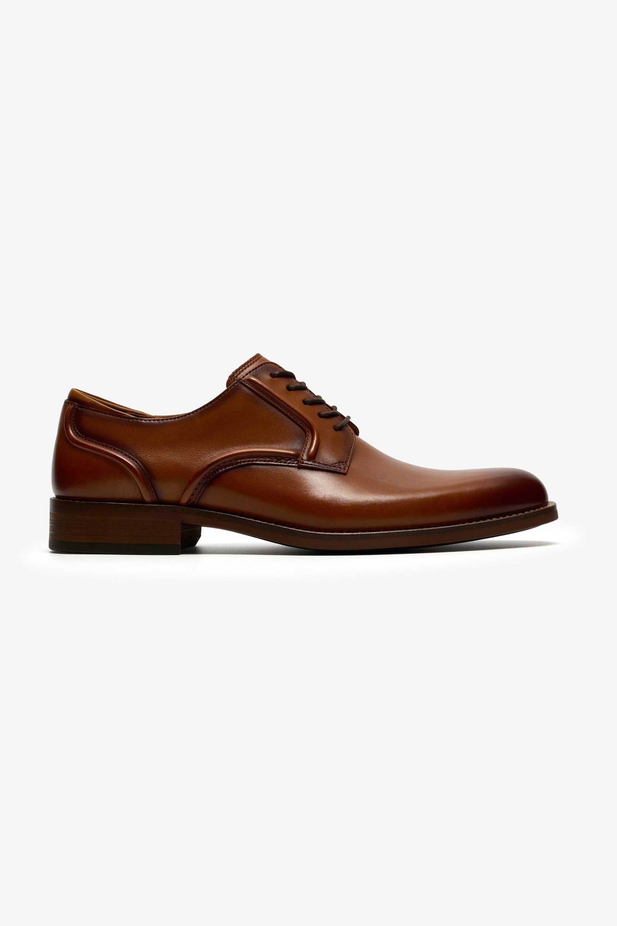 Clarks ανδρικά δερμάτινα παπούτσια Oxford "Craft Remi Lace" - 26186389 Ταμπά