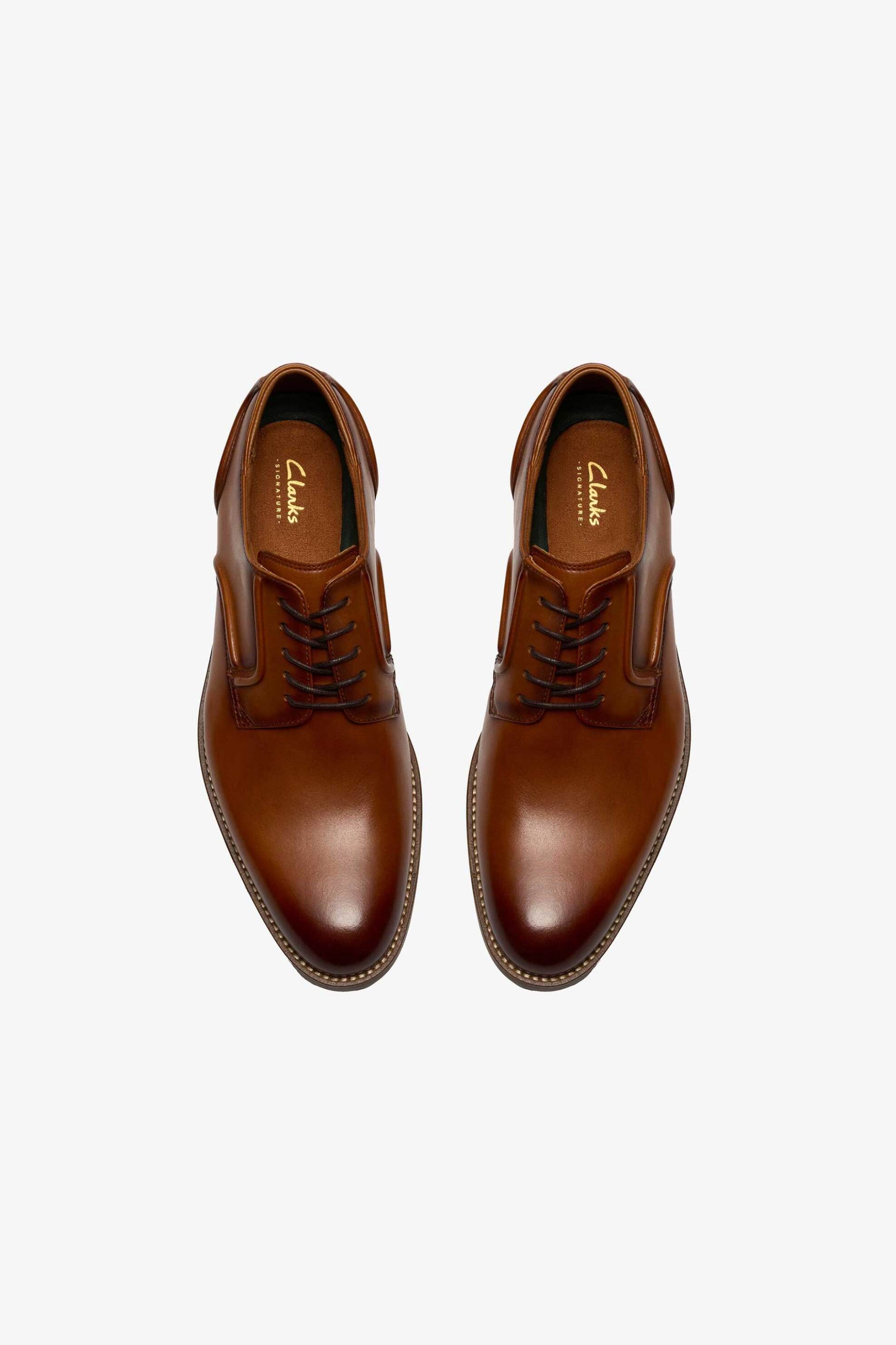 Clarks Ανδρικά Δερμάτινα Παπούτσια Oxford Craft Remi Lace - 26186389 Ταμπά