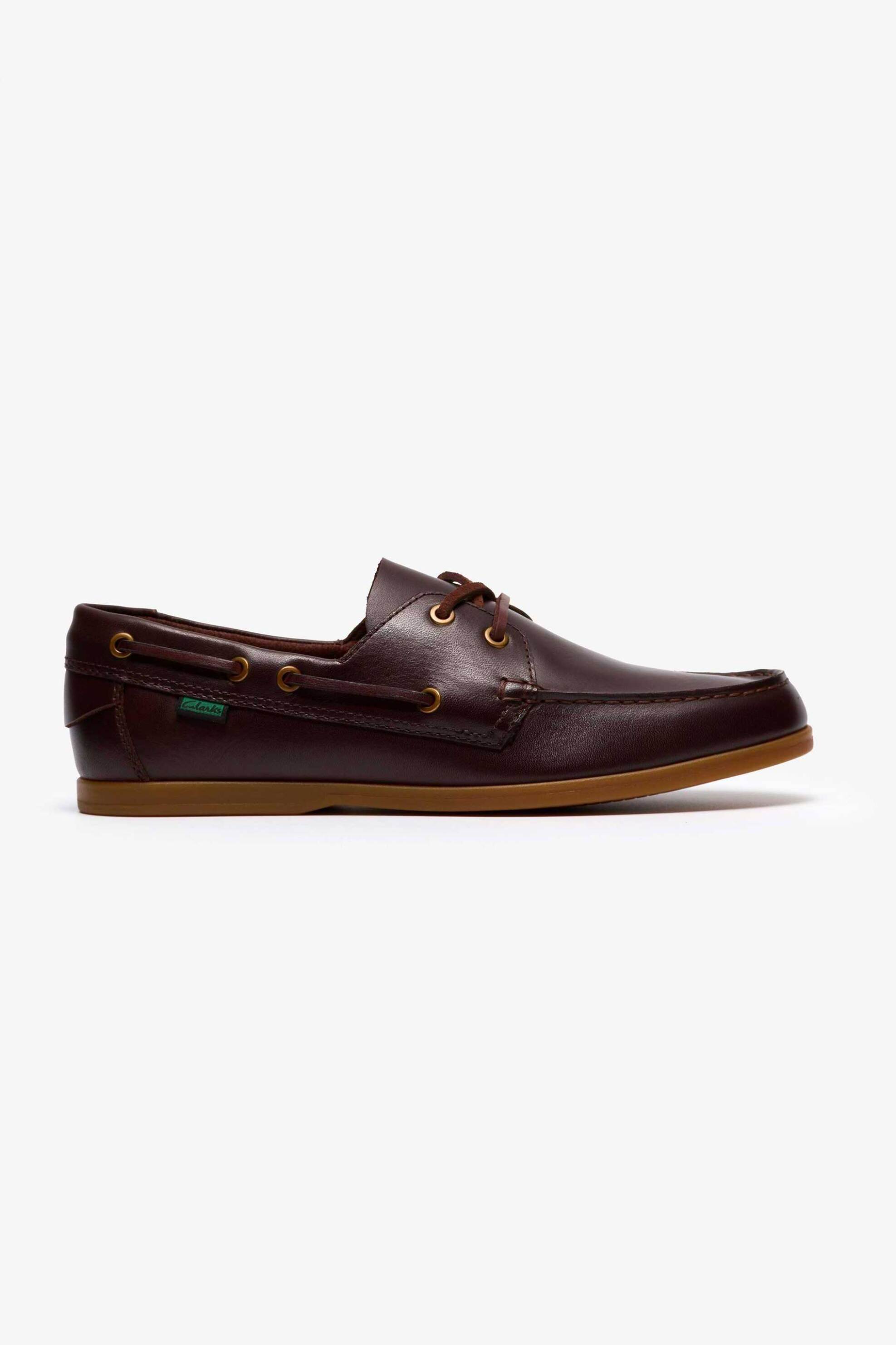 Clarks ανδρικά δερμάτινα boat shoes "Charmouth Lace" - 26186433 Καφέ
