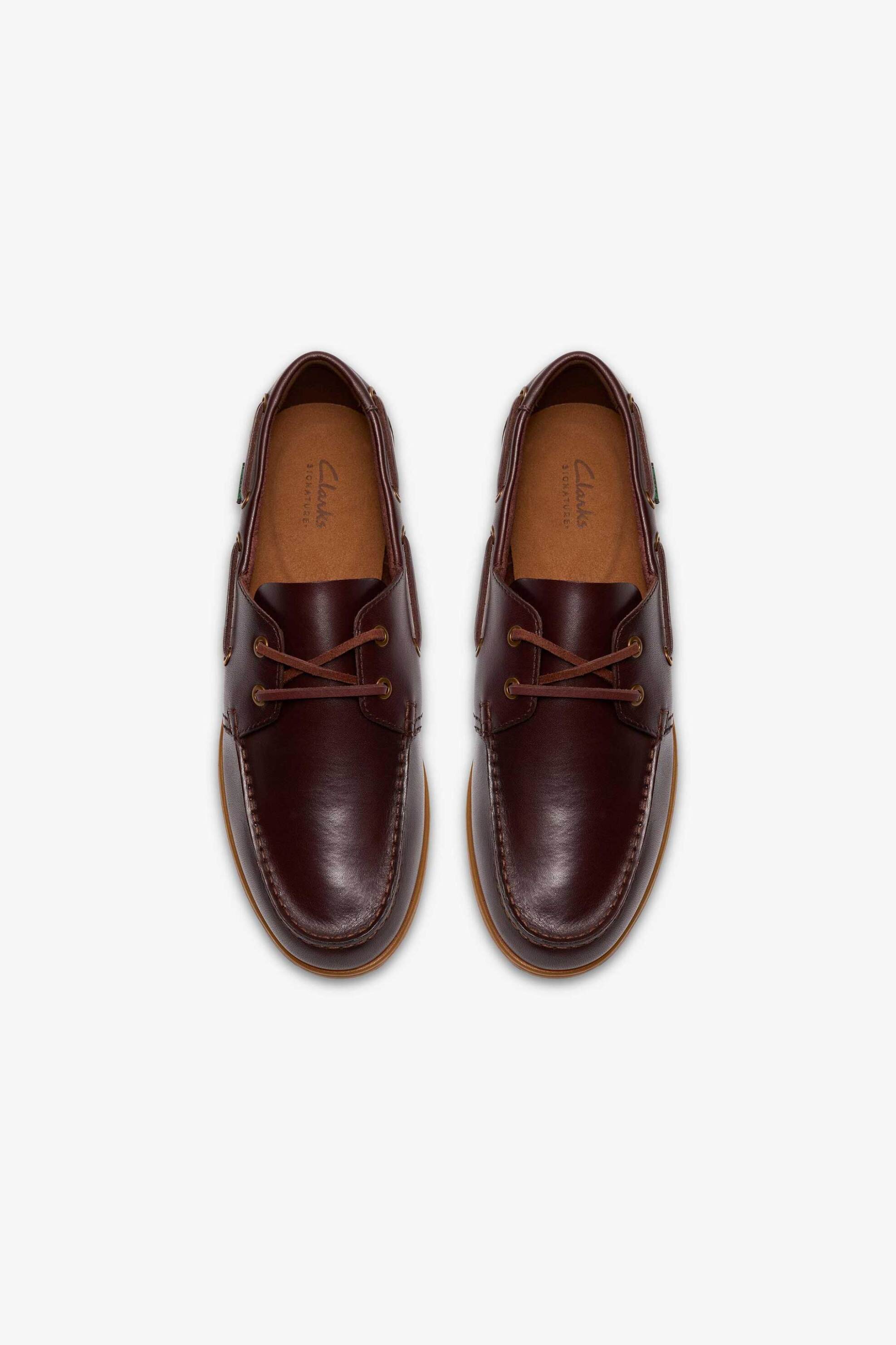 Clarks Ανδρικά Δερμάτινα Boat Shoes Charmouth Lace - 26186433 Καφέ