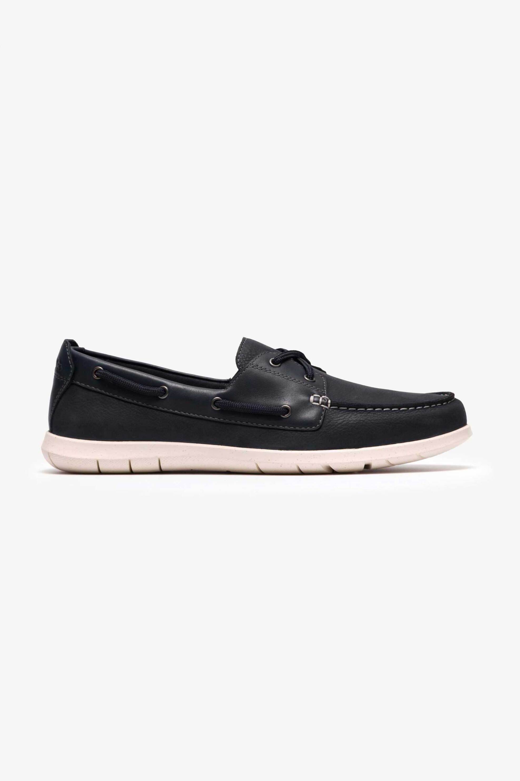 Clarks ανδρικά nubuck boat shoes "Flexway 2 Eye" - 26187416 Μπλε Σκούρο