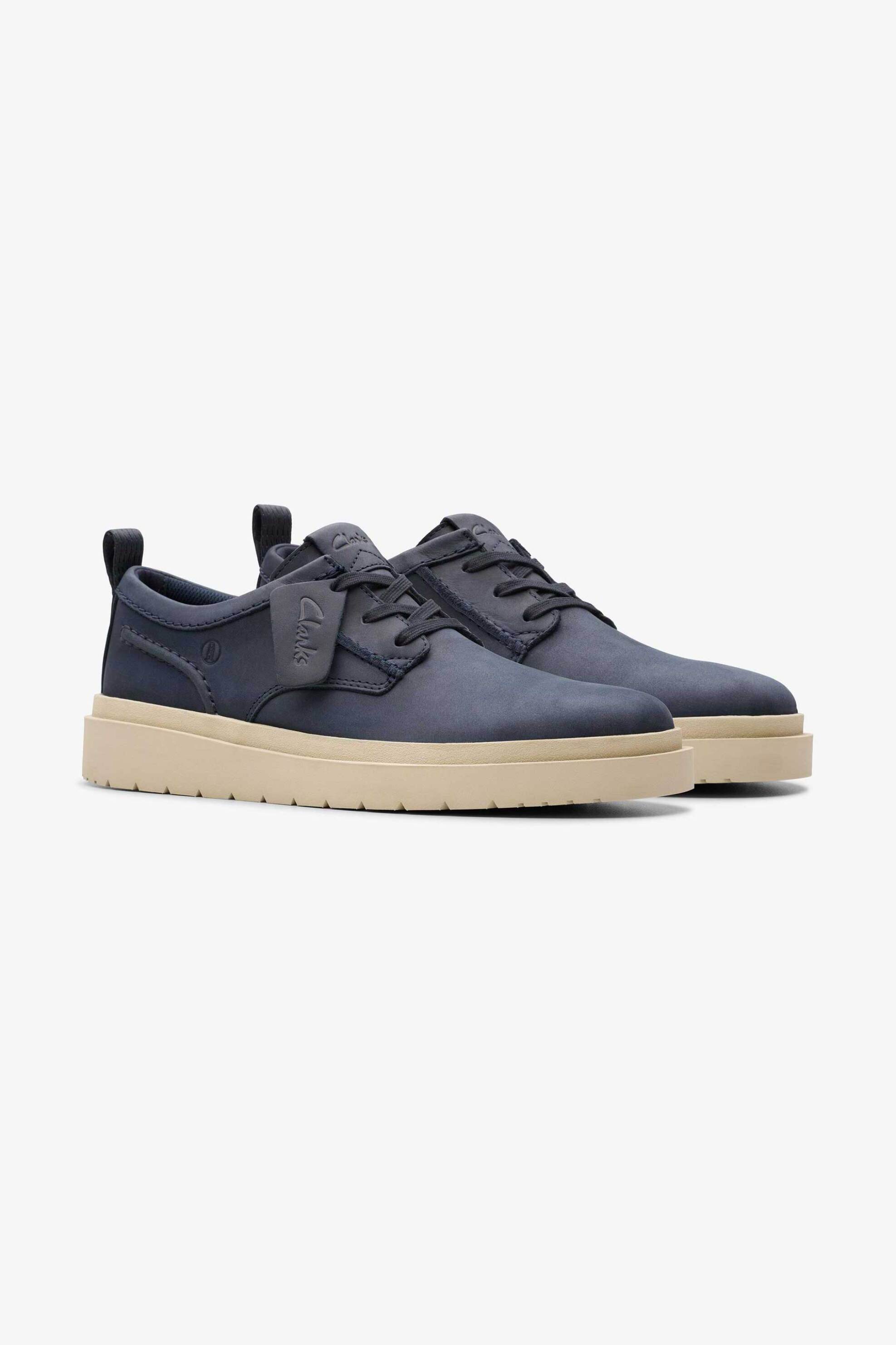 Clarks ανδρικά δερμάτινα sneakers "Polden Lace" - 26180862 Μπλε Σκούρο φωτογραφία
