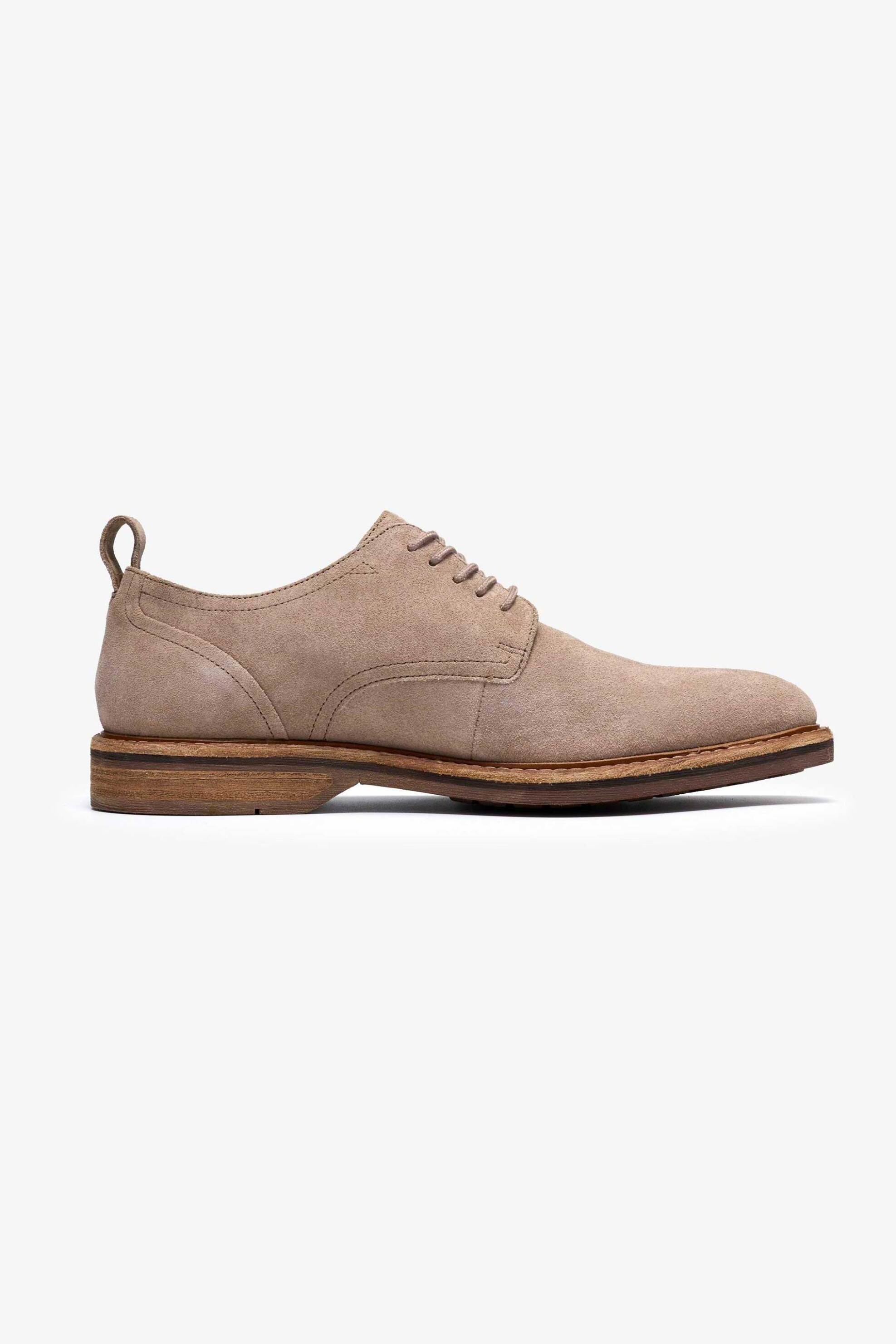 Clarks ανδρικά suede παπούτσια oxford "Aldwin Lace" - 26186449 Γκρι
