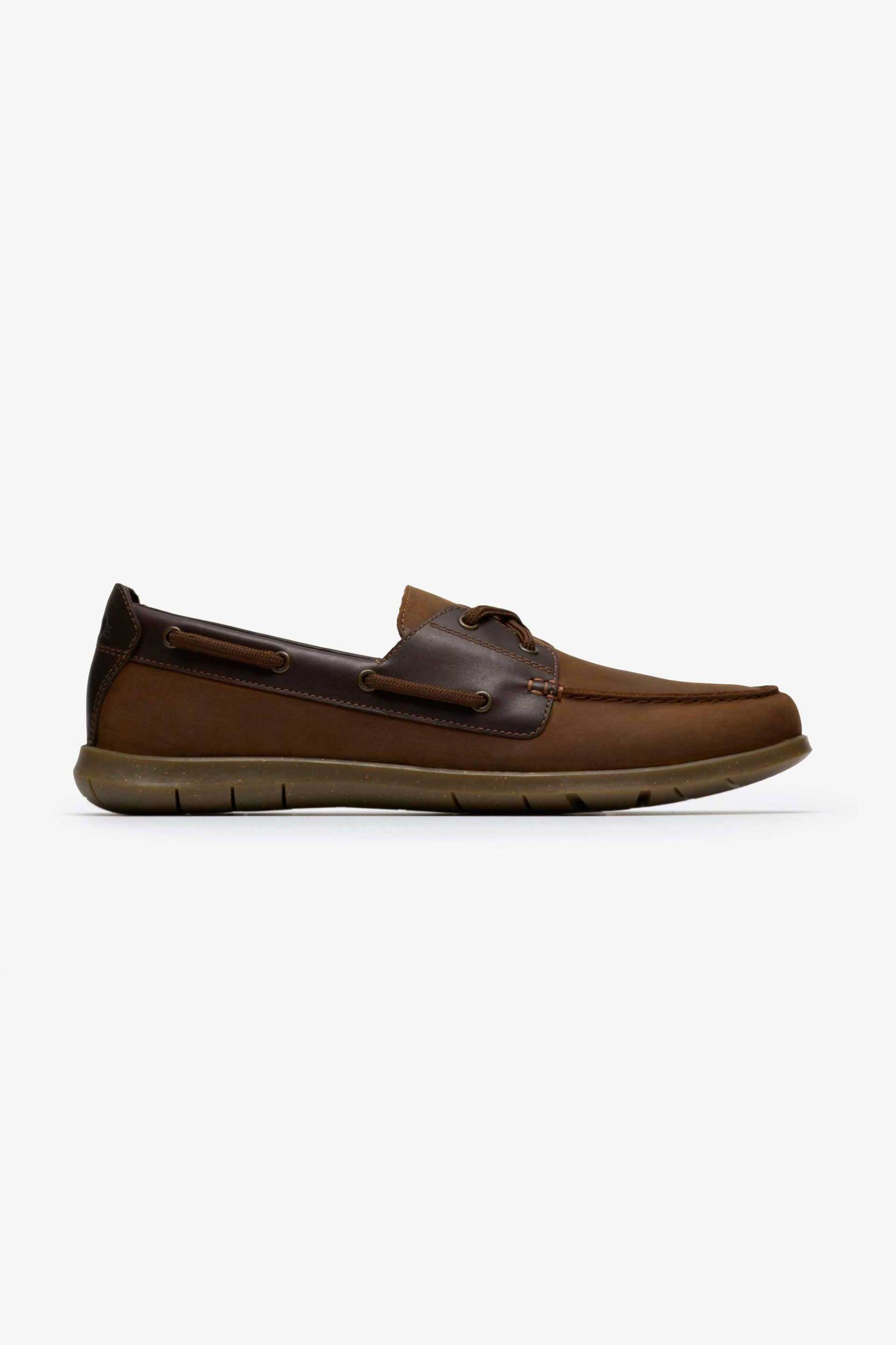 Clarks ανδρικά nubuck boat shoes "Flexway 2 Eye" - 26187414 Καφέ
