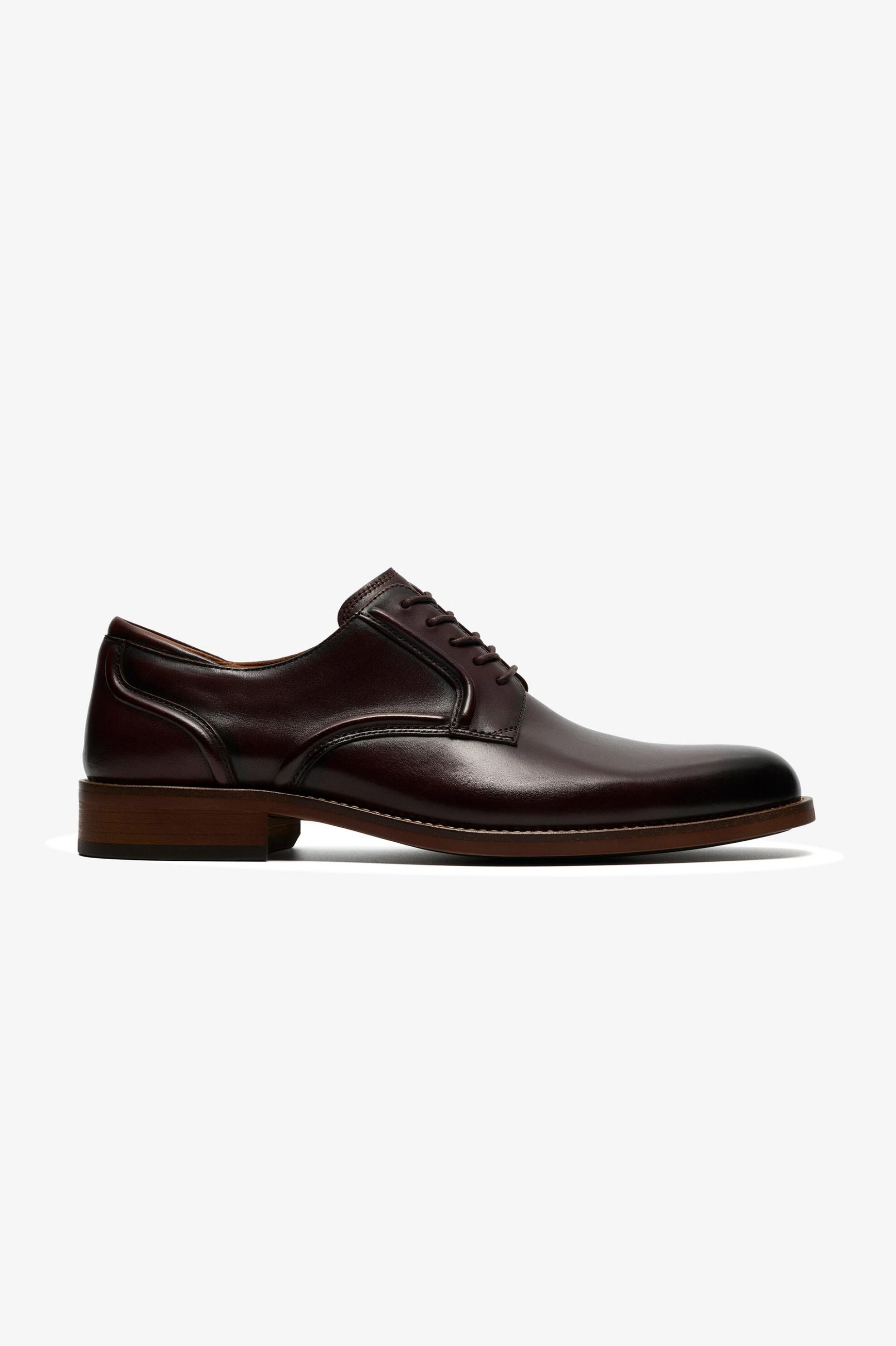 CLARKS Clarks ανδρικά δερμάτινα παπούτσια "Craftremi Lace" - 26186388 Καφέ