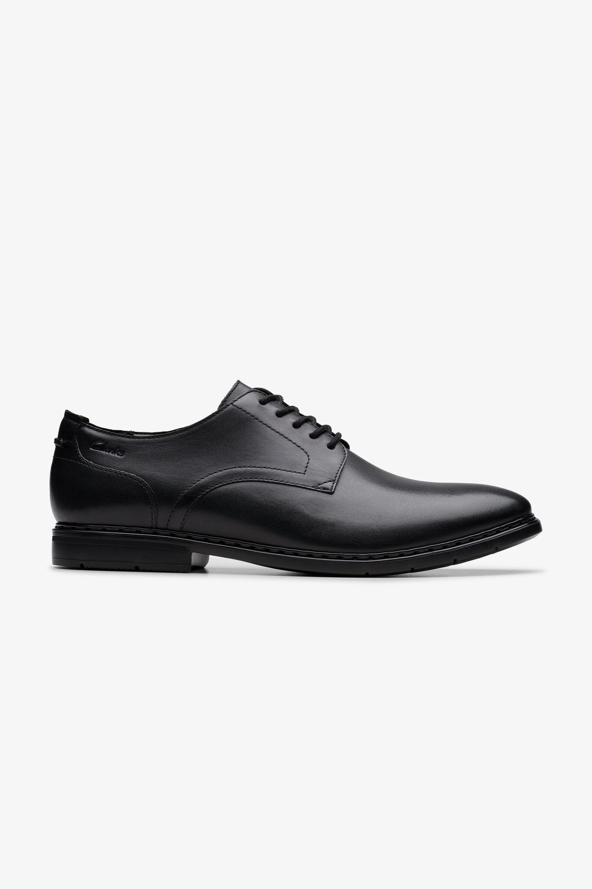 CLARKS Clarks ανδρικά δερμάτινα παπούτσια "Banbury Derby" - 26183659 Μαύρο
