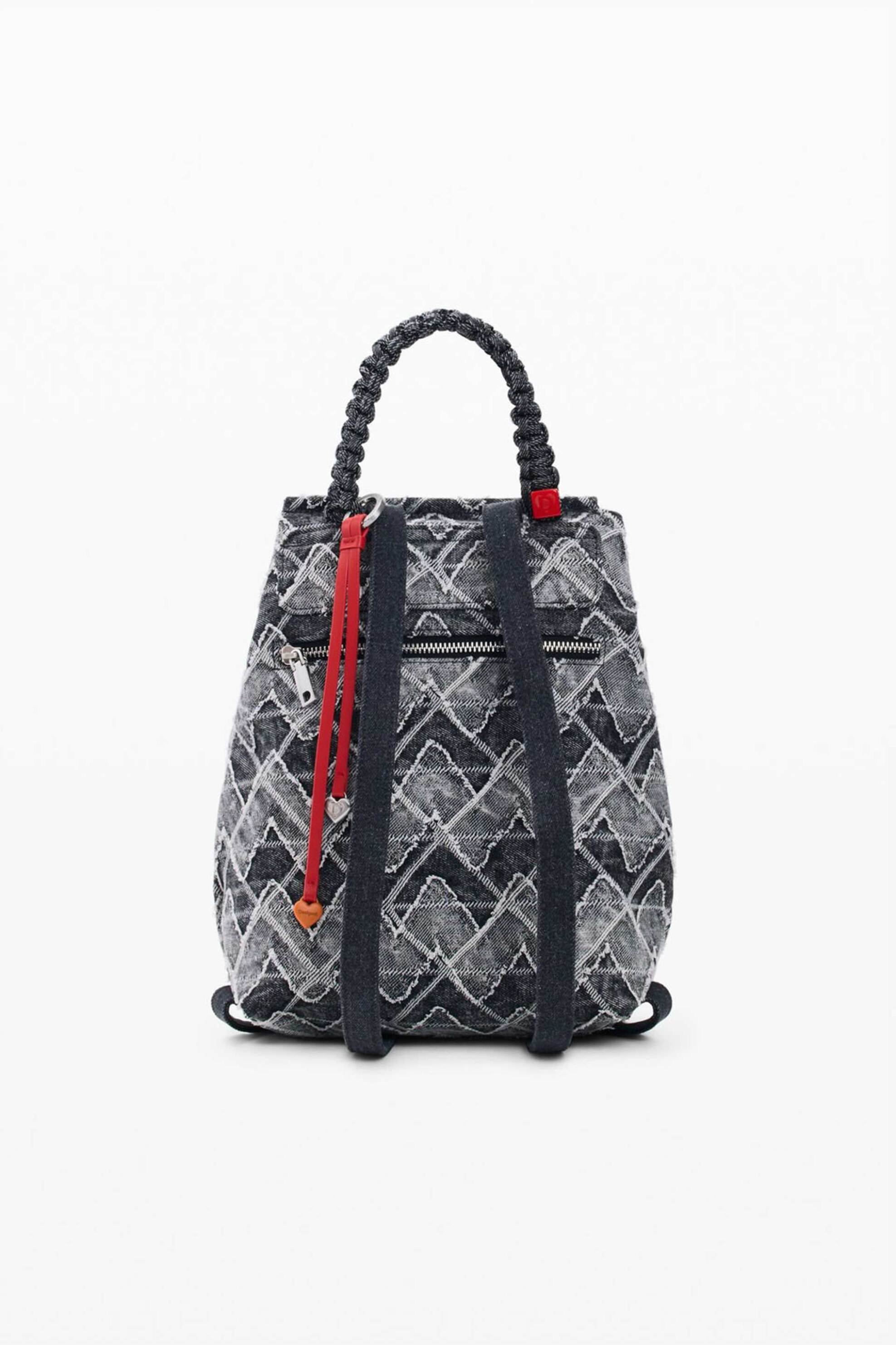 Desigual γυναικείο denim backpack με all-over print 