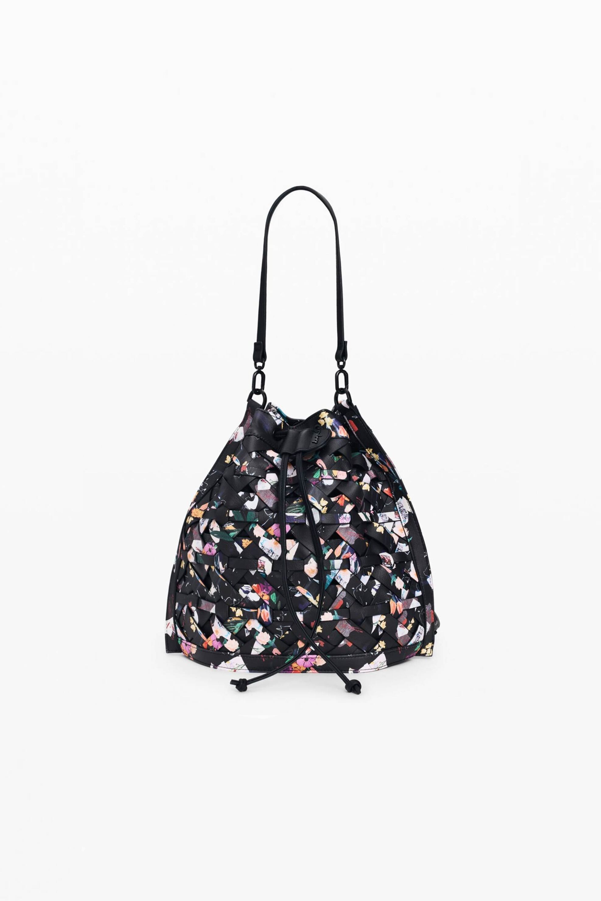 Desigual γυναικείο backpack με floral print "Osmio" - 26SAKP36 Μαύρο