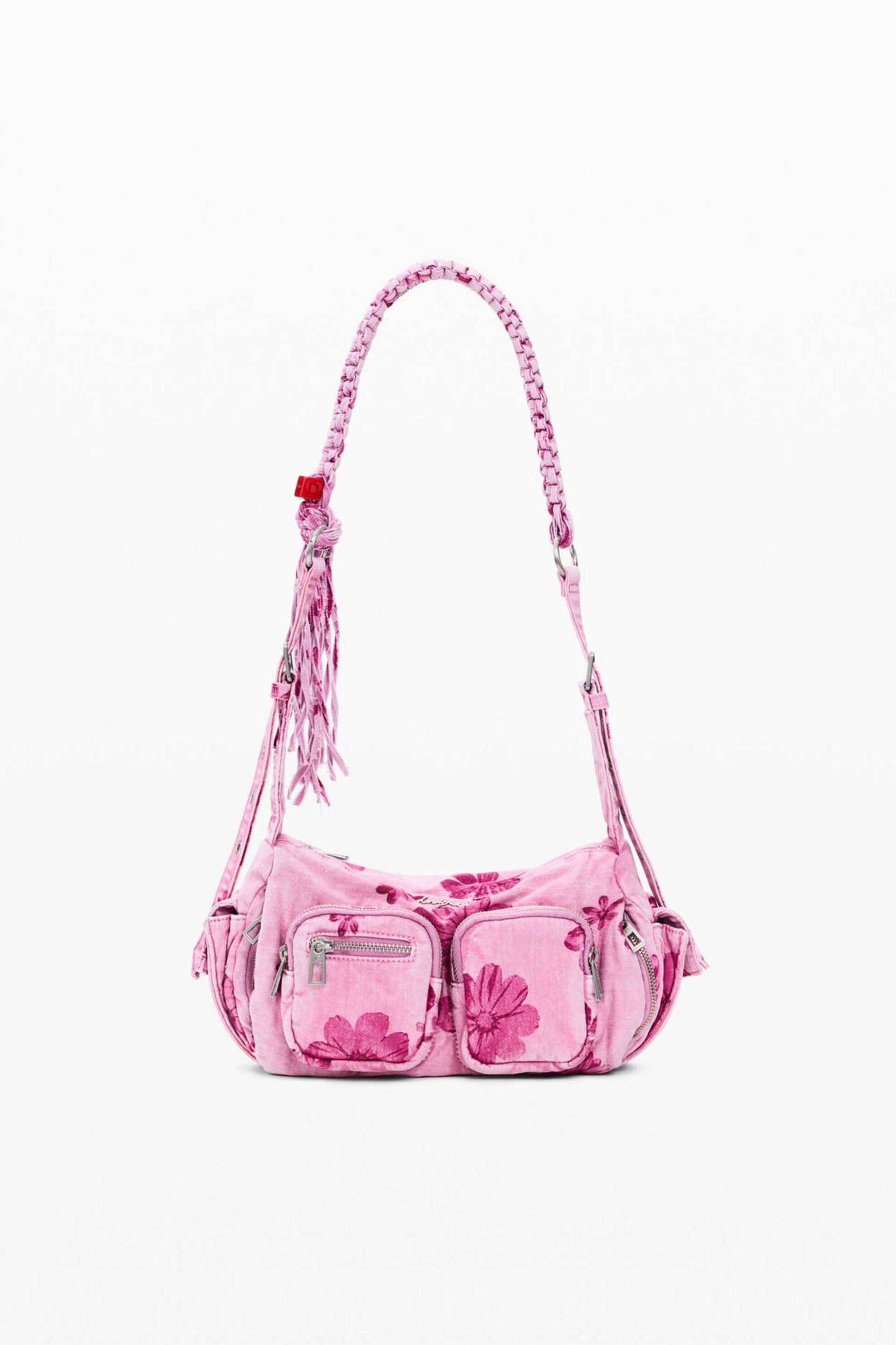 Desigual γυναικεία τσάντα ώμου denim "Margaritas" - 26SAXD30 Ροζ