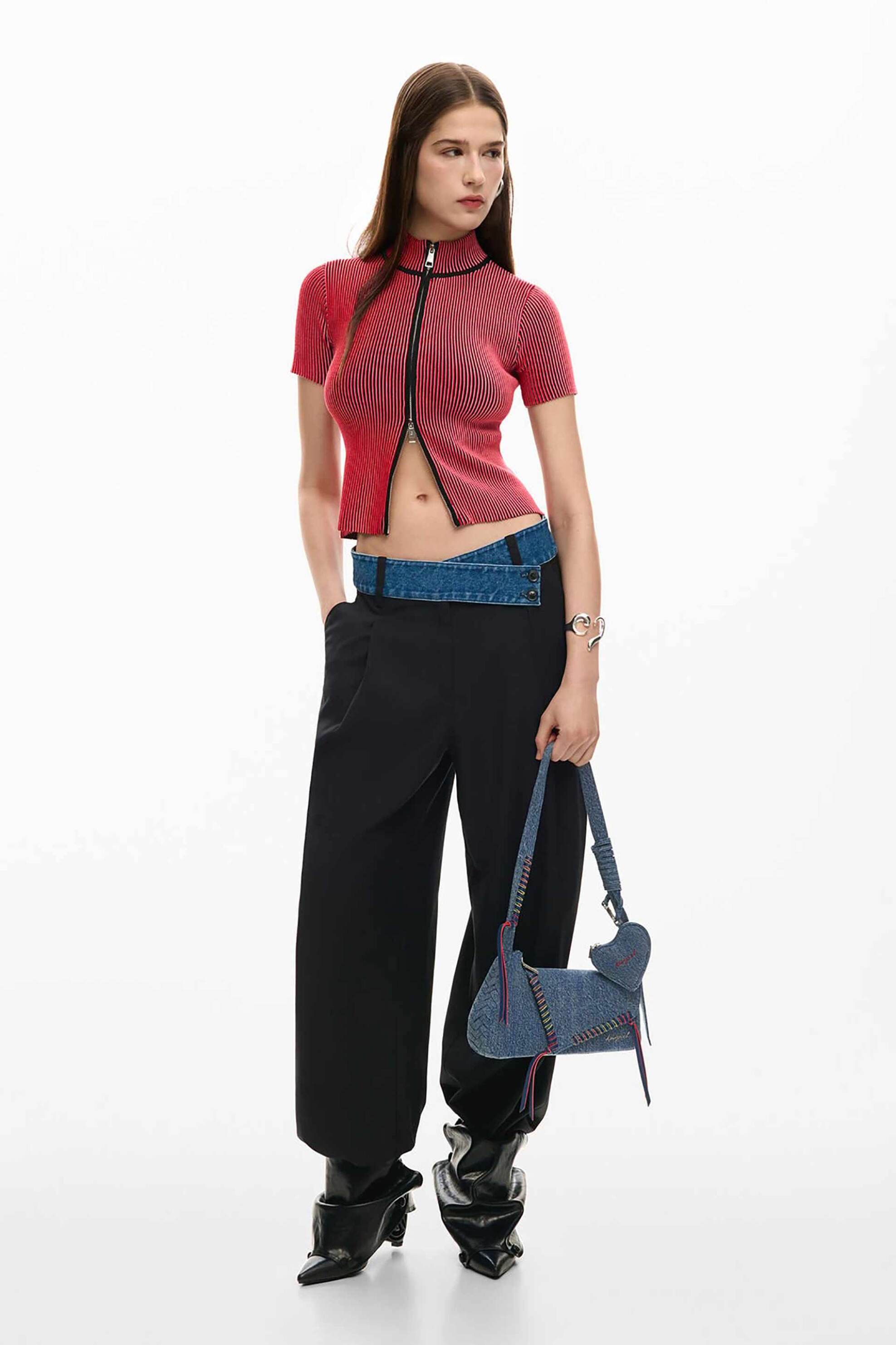 Desigual Γυναικεία Τσάντα Ώμου Denim Torio - 26Saxd32 Blue