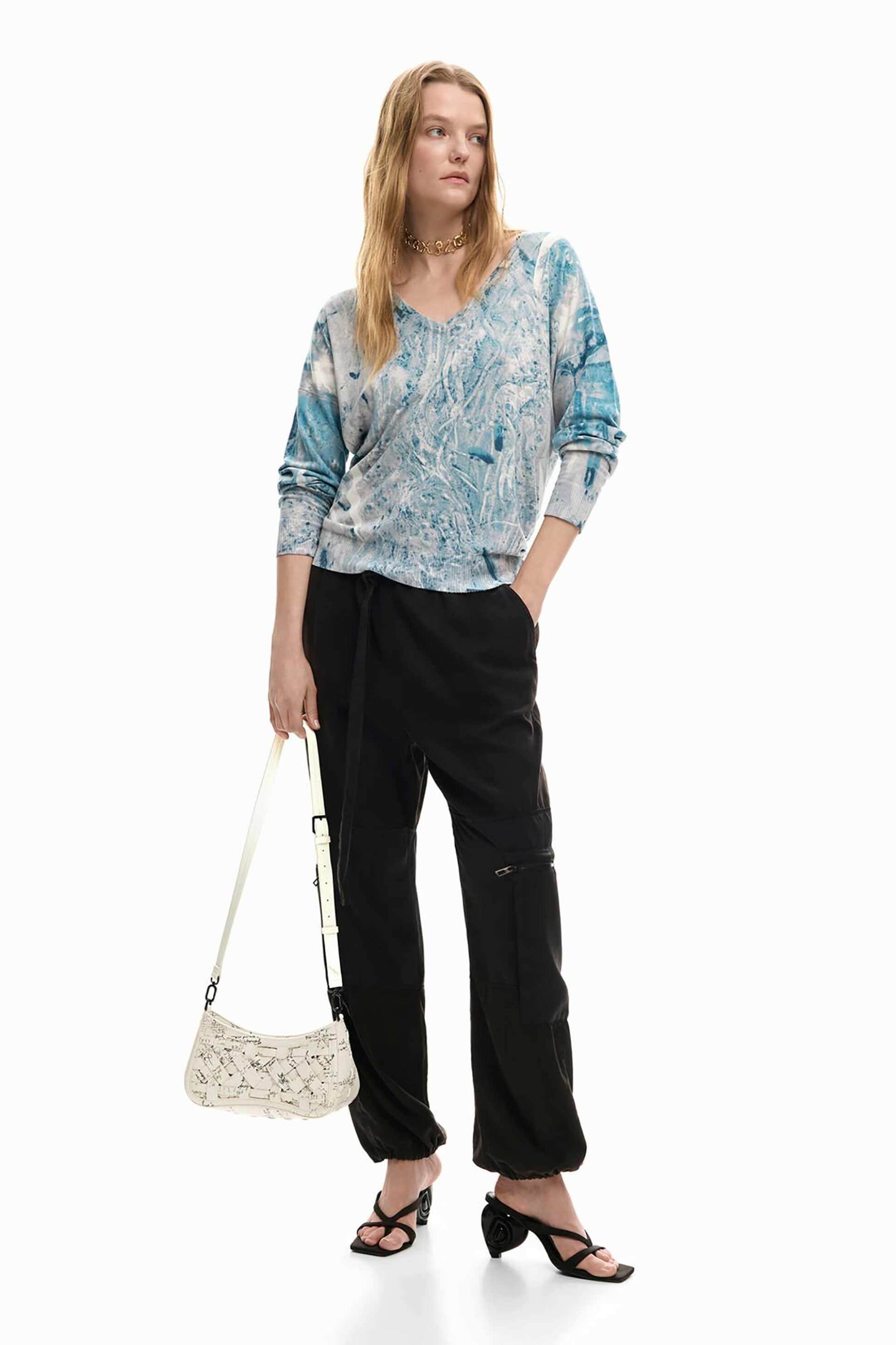 Desigual Γυναικεία Τσάντα Ώμου με Lettering Αlsacia - 26Saxp58 Ασπρόμαυρο