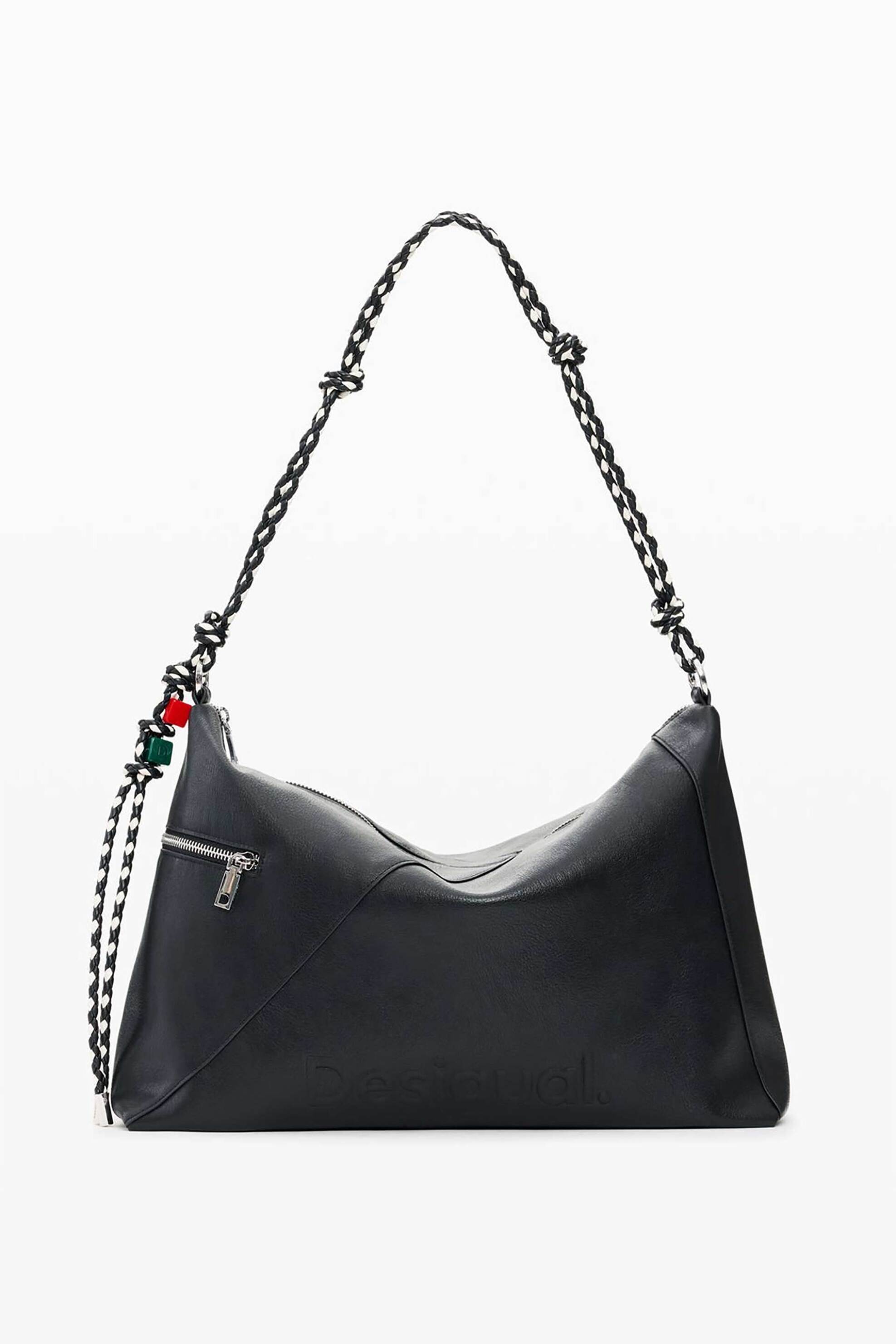 Desigual γυναικεία τσάντα ώμου με εφέ δέρματος "Leiria" - 26SAXP66 Μαύρο