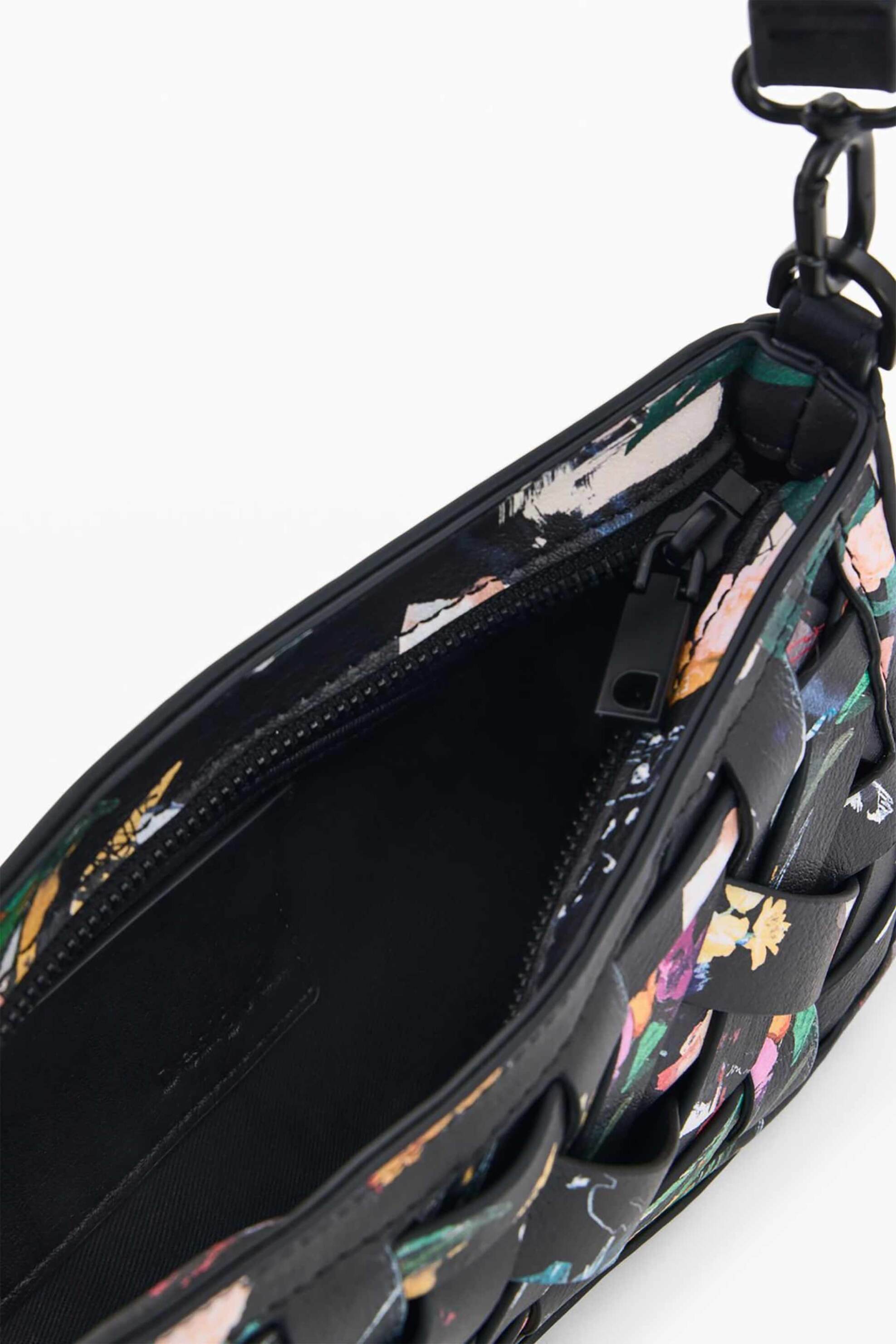 Desigual Γυναικεία Τσάντα Ώμου με All-Over Print Sierra - 26Saxpb1 Μαύρο