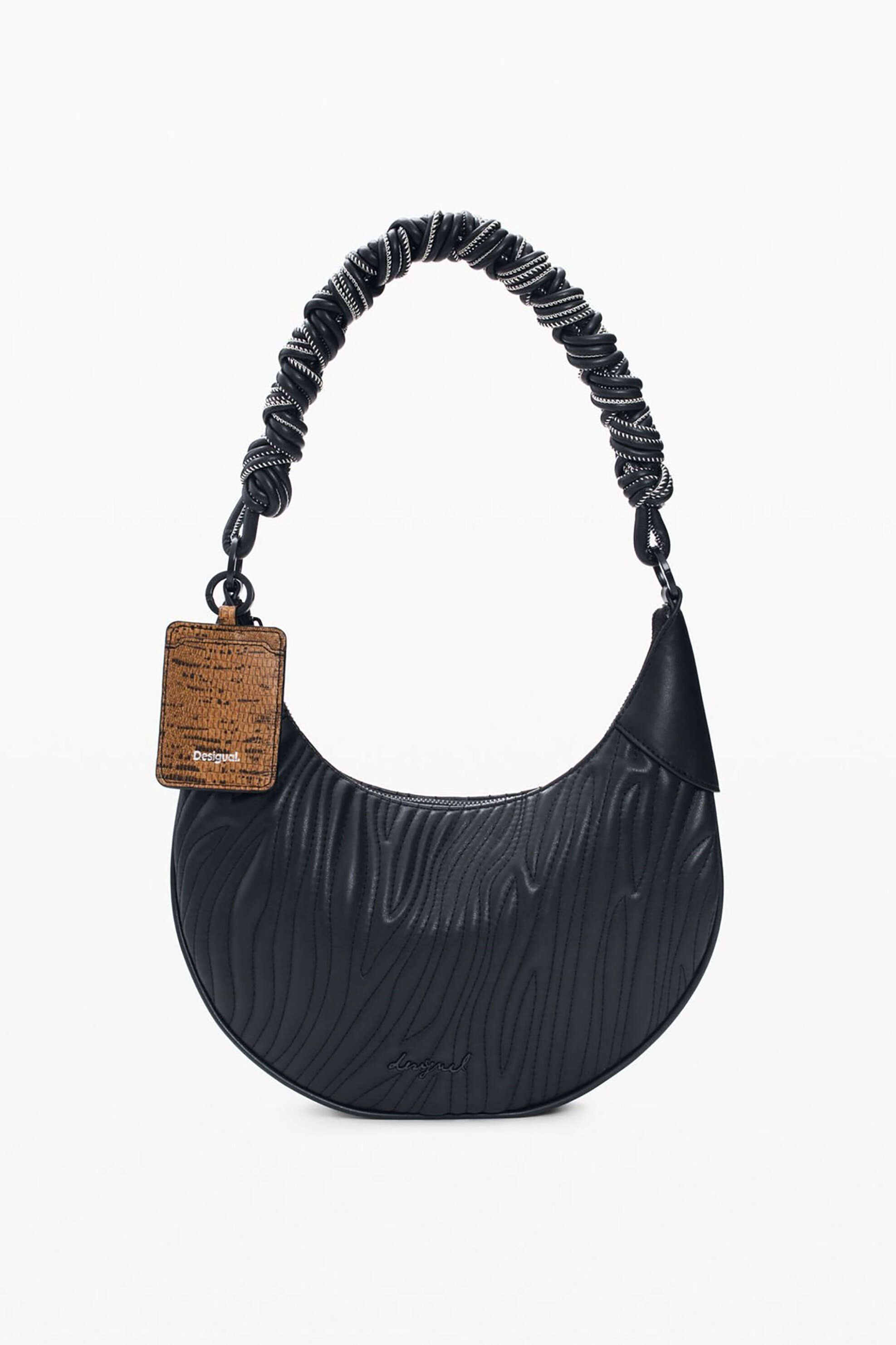 Desigual γυναικεία τσάντα χειρός με ανάγλυφο σχέδιο "Helium" - 26SAXPBC Μαύρο