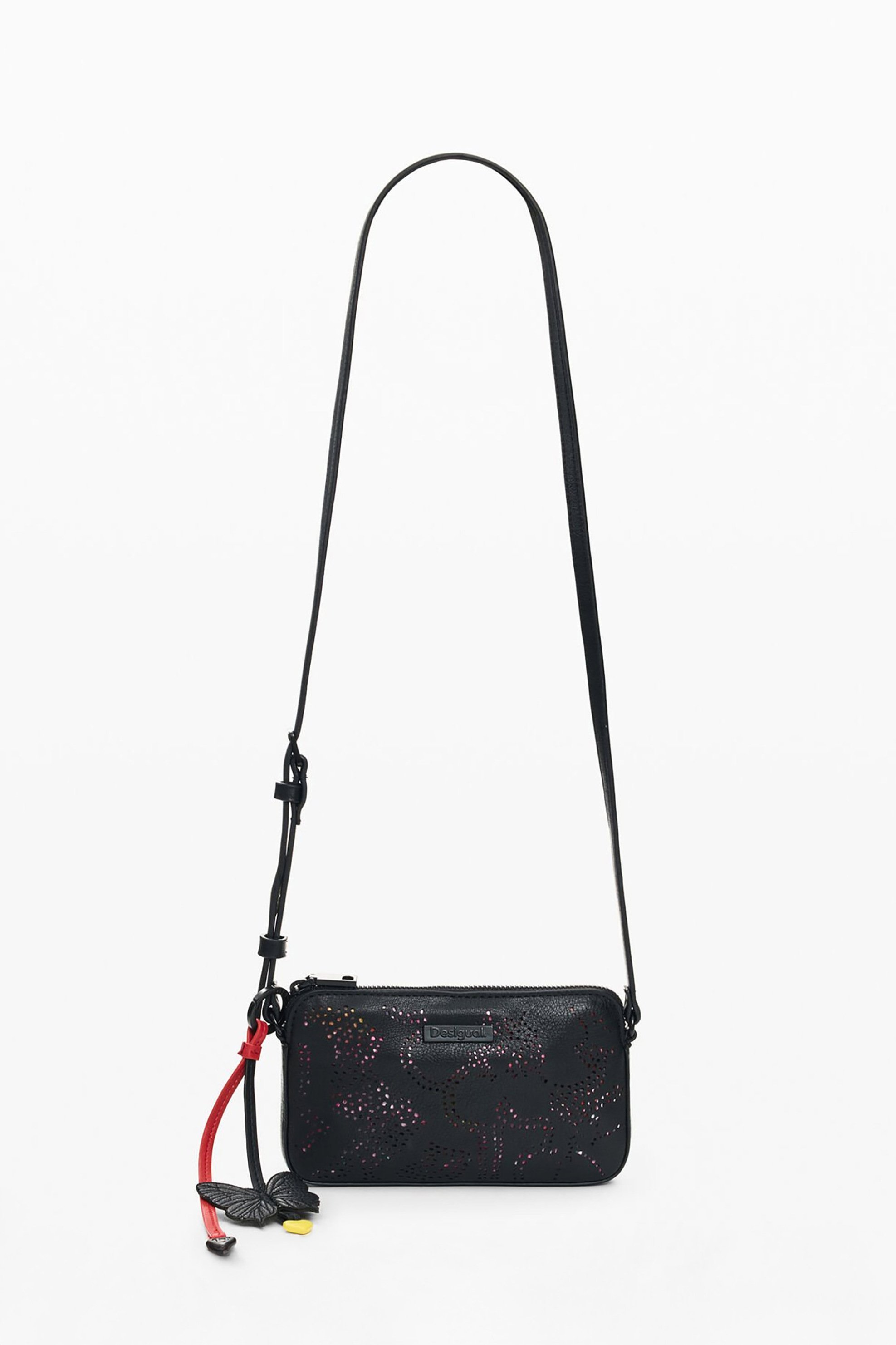 Desigual γυναικεία τσάντα crossbody με διάτρητο σχέδιο "Paladio" - 26SAYP06 Μαύρο