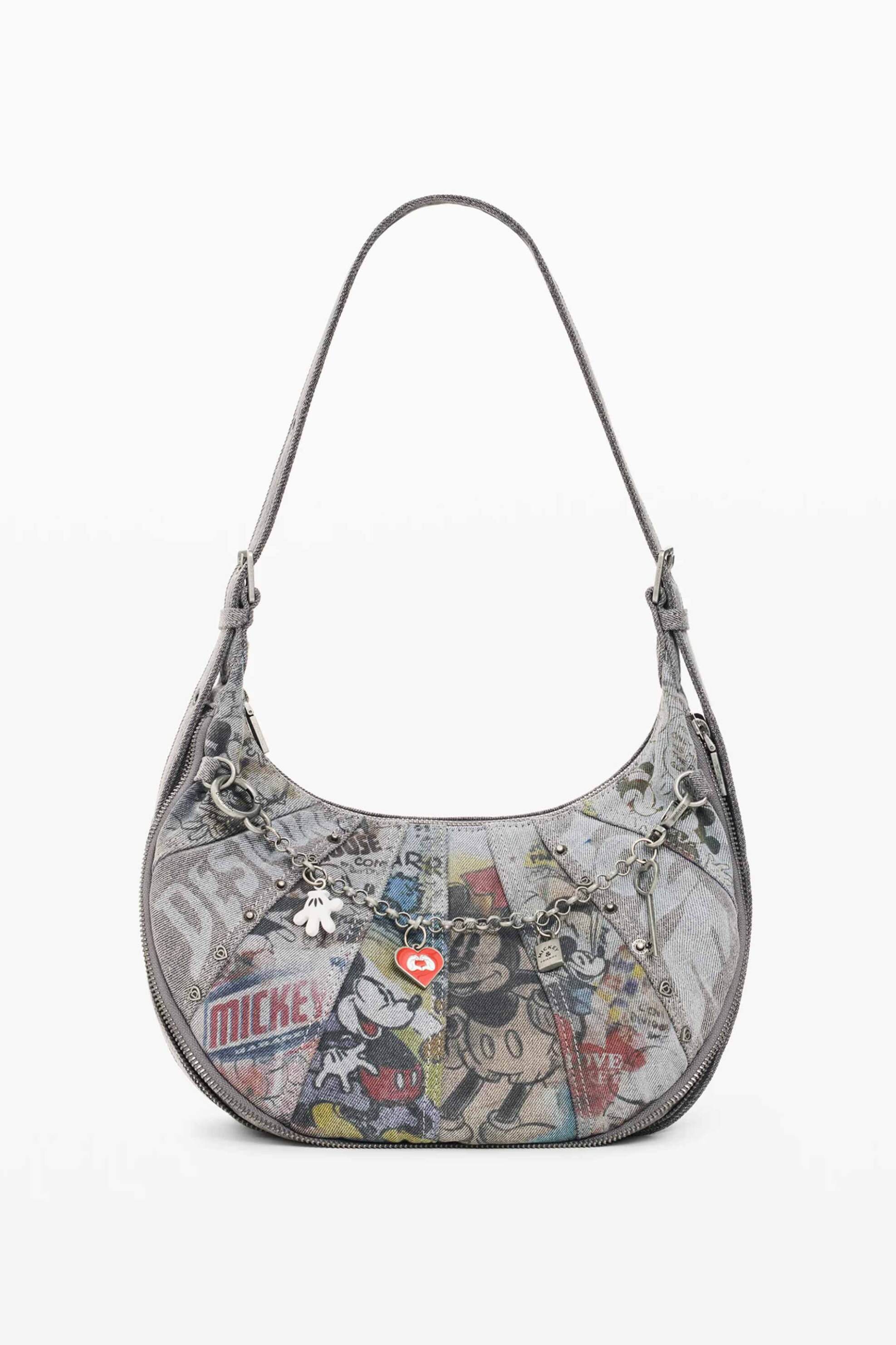 Desigual γυναικεία denim τσάντα ώμου 