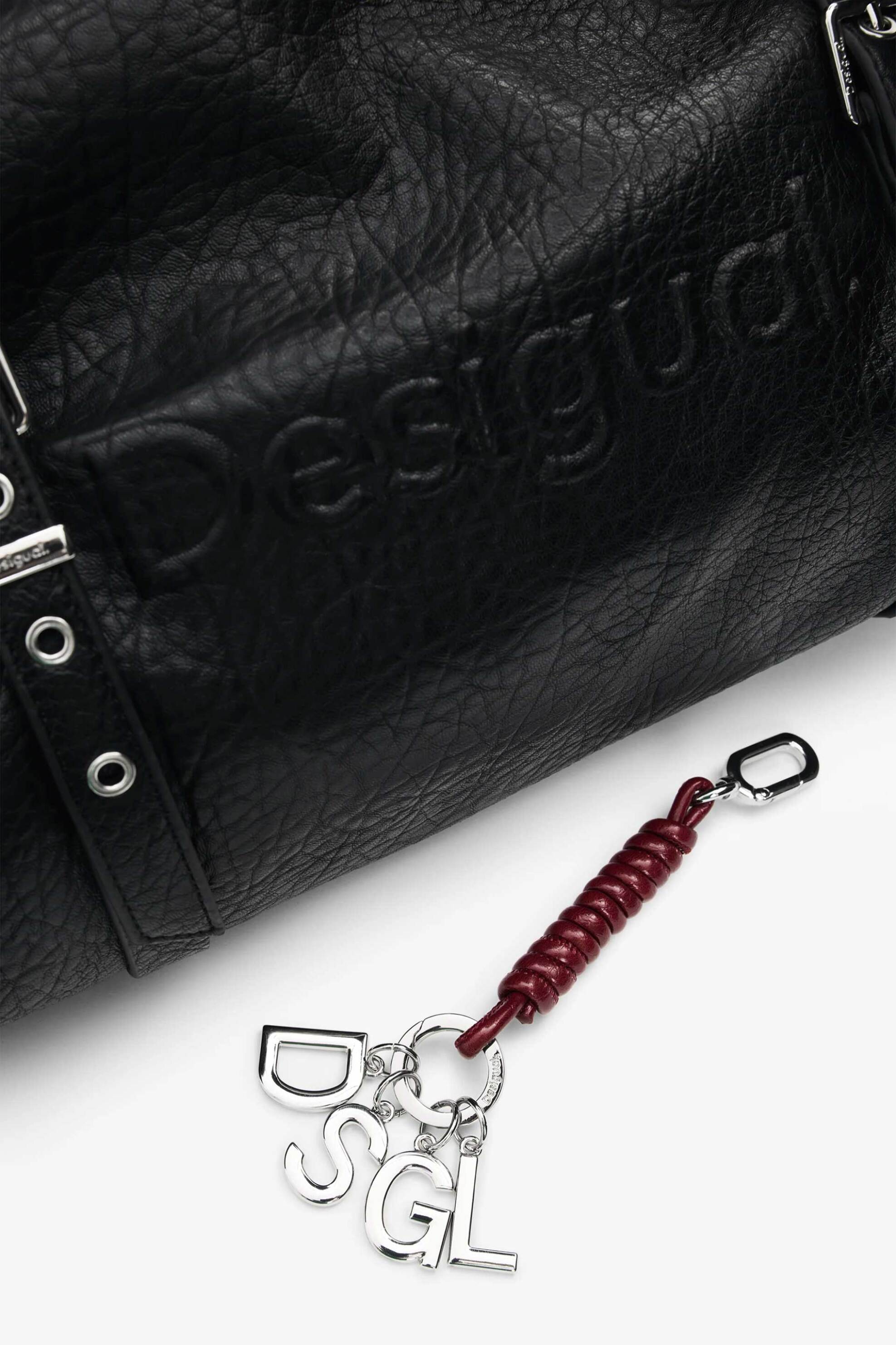 DESIGUAL Desigual γυναικεία τσάντα shopper "Half Logo" (Large) - 26WAXP06 Μαύρο - 4