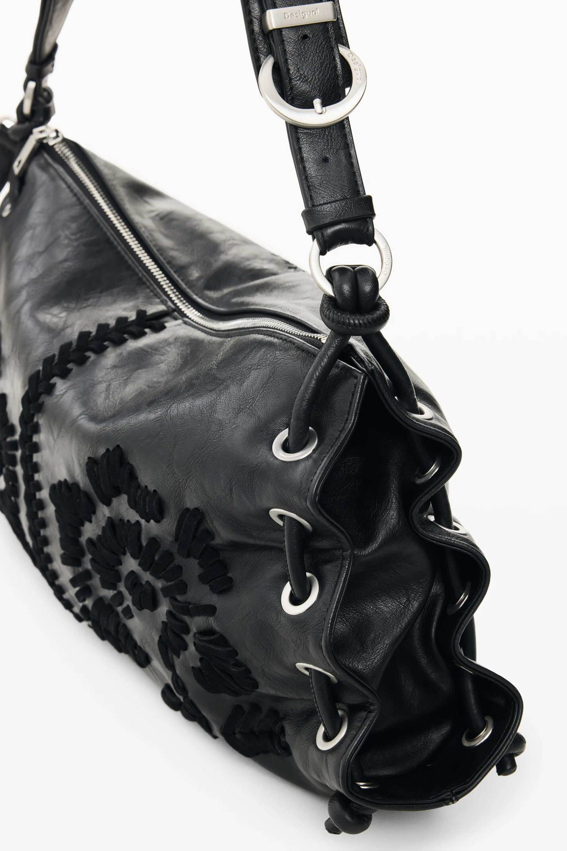 DESIGUAL Desigual γυναικεία τσάντα ώμου/crossbody "Alisio" (Medium) - 26WAXP23 Μαύρο - 4