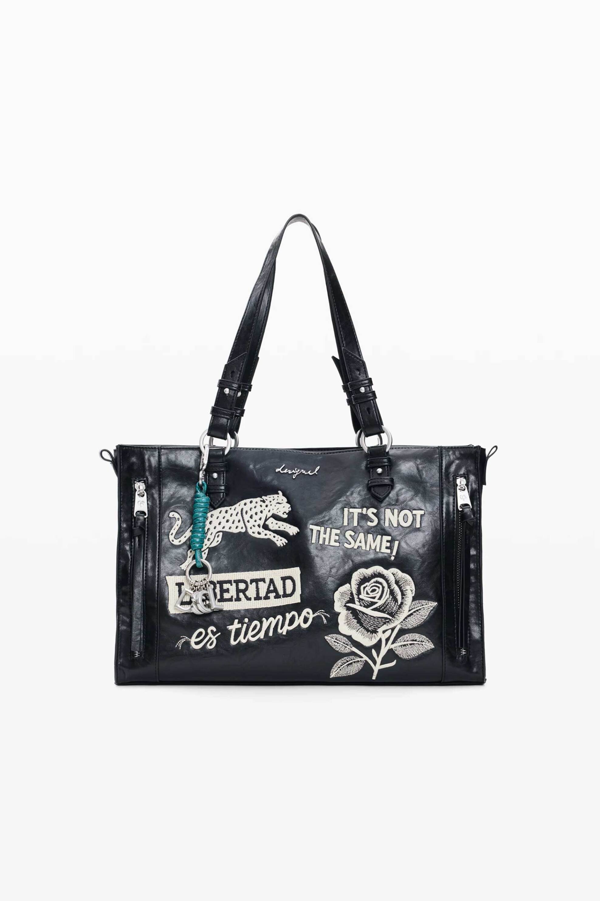 DESIGUAL Desigual γυναικεία τσάντα χειρός "Libertas" (Medium) - 26WAXPA7 Μαύρο