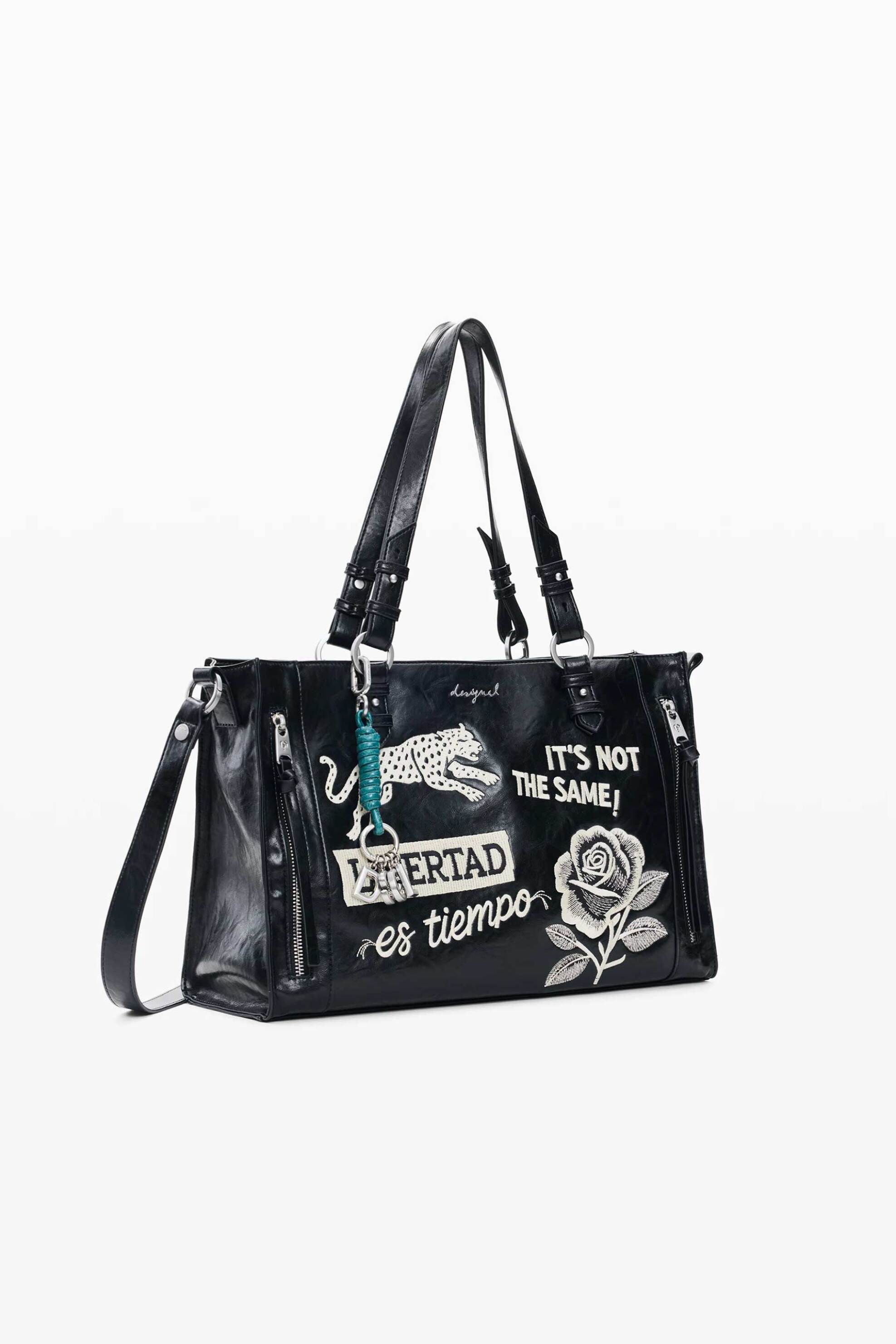 DESIGUAL Desigual γυναικεία τσάντα χειρός "Libertas" (Medium) - 26WAXPA7 Μαύρο - 2