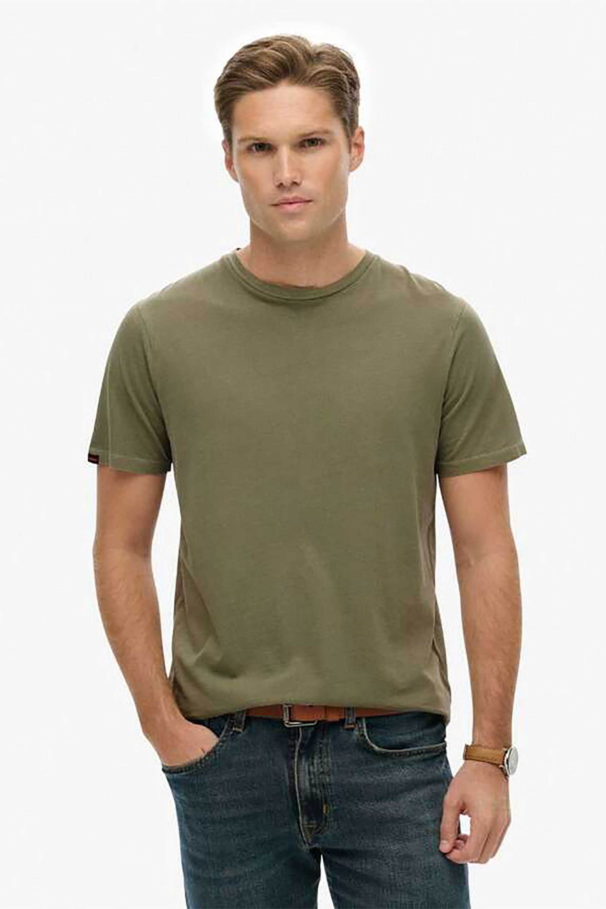 Superdry ανδρικό T-shirt "Classic Essential" - M1012226A Λαδί