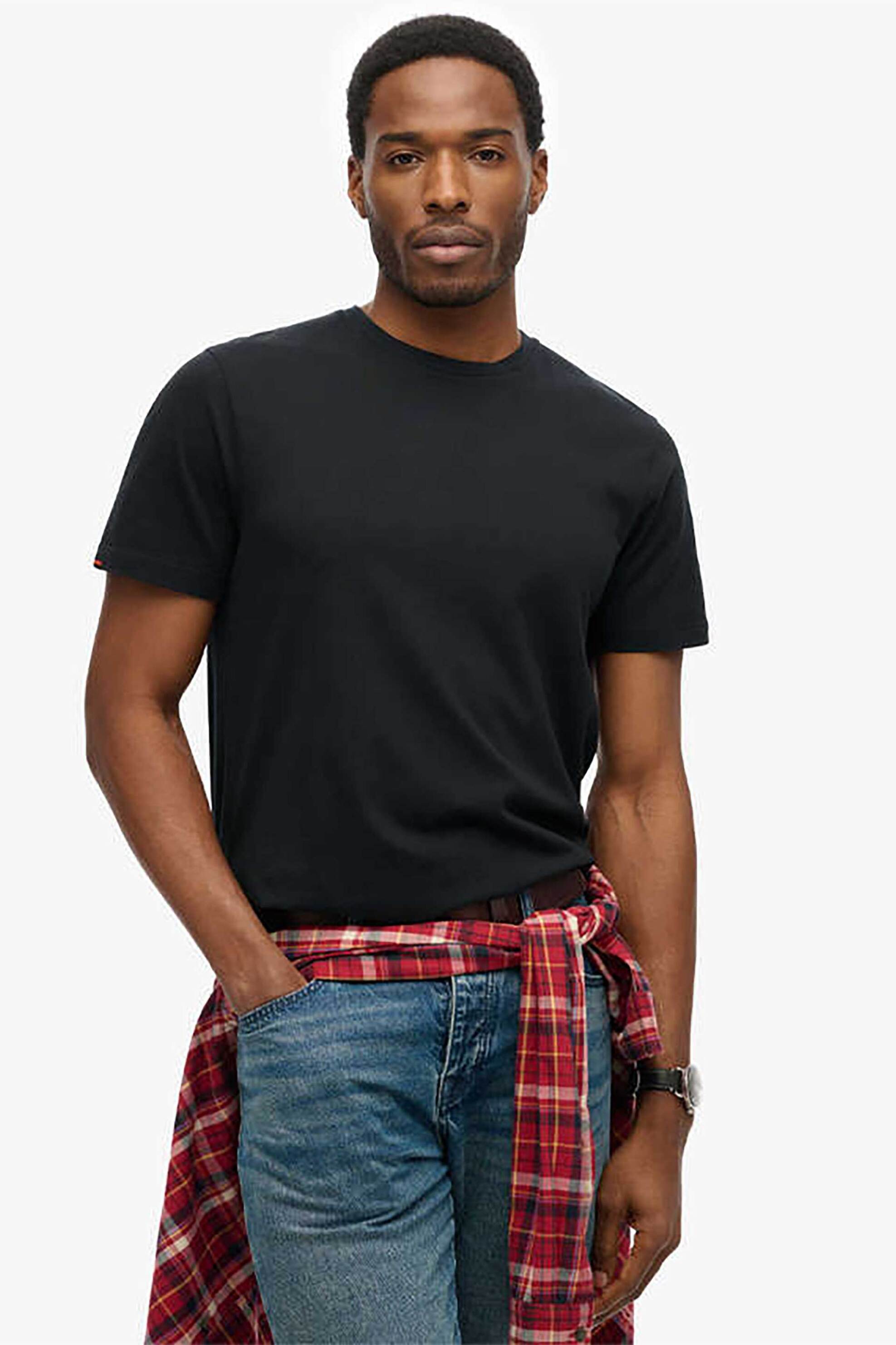 Superdry ανδρικό T-shirt "Classic Essential" - M1012226A Μαύρο