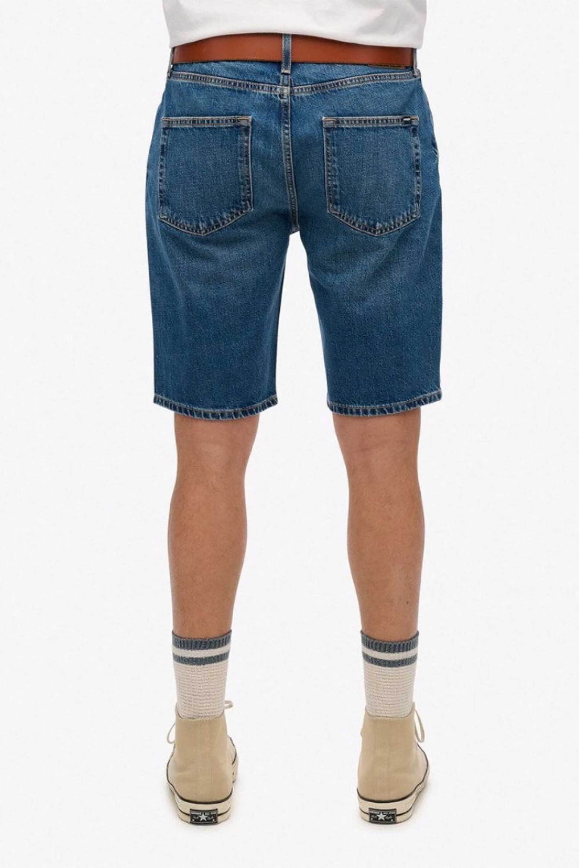 Superdry Ανδρική Denim Βερμούδα Πεντάτσεπη Straight Fit Vintage - M7110394A Blue