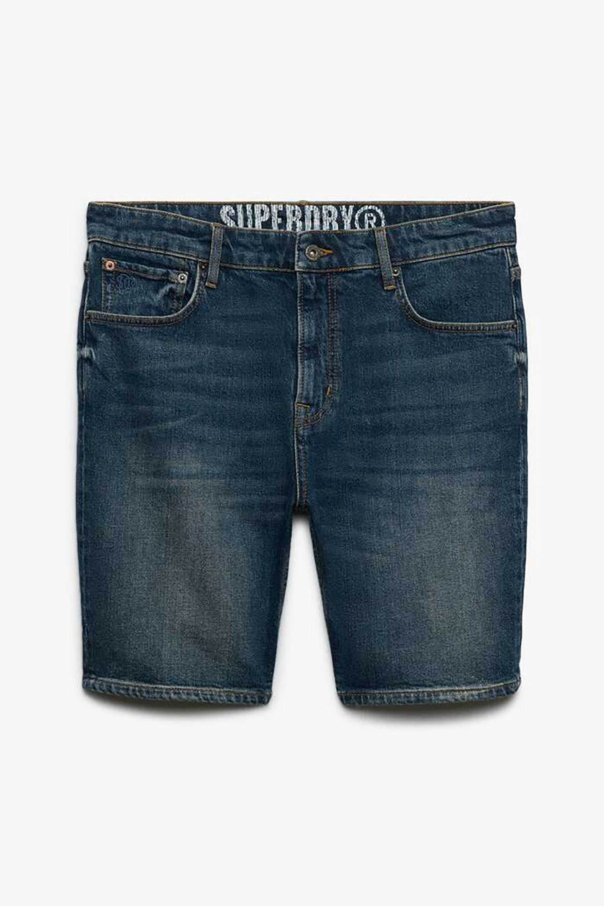 Superdry Ανδρική Denim Βερμούδα Πεντάτσεπη Straight Fit Vintage - M7110394A Blue Σκούρο