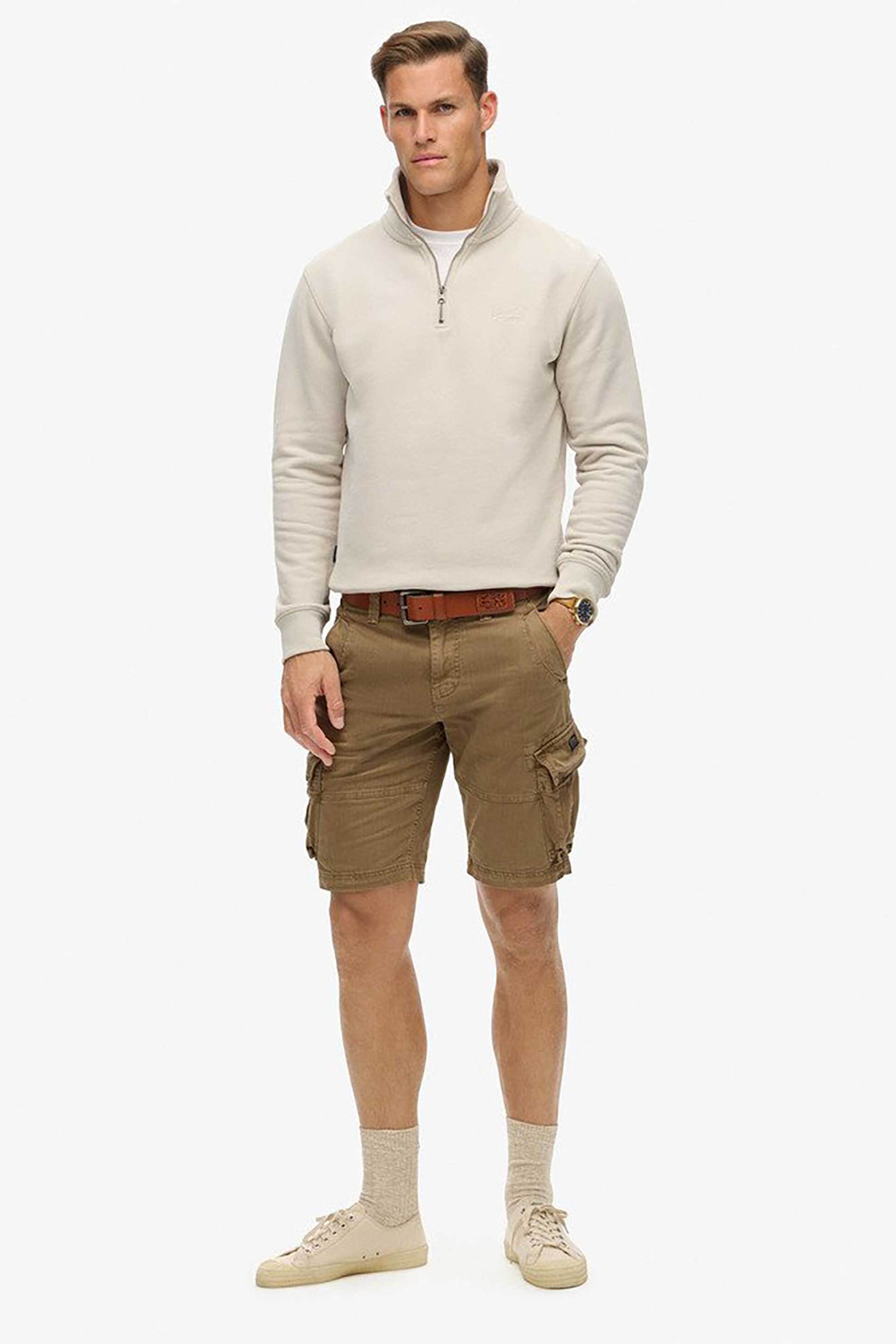 SUPERDRY Superdry ανδρική βερμούδα cargo "Core" - M7110433A Καφέ