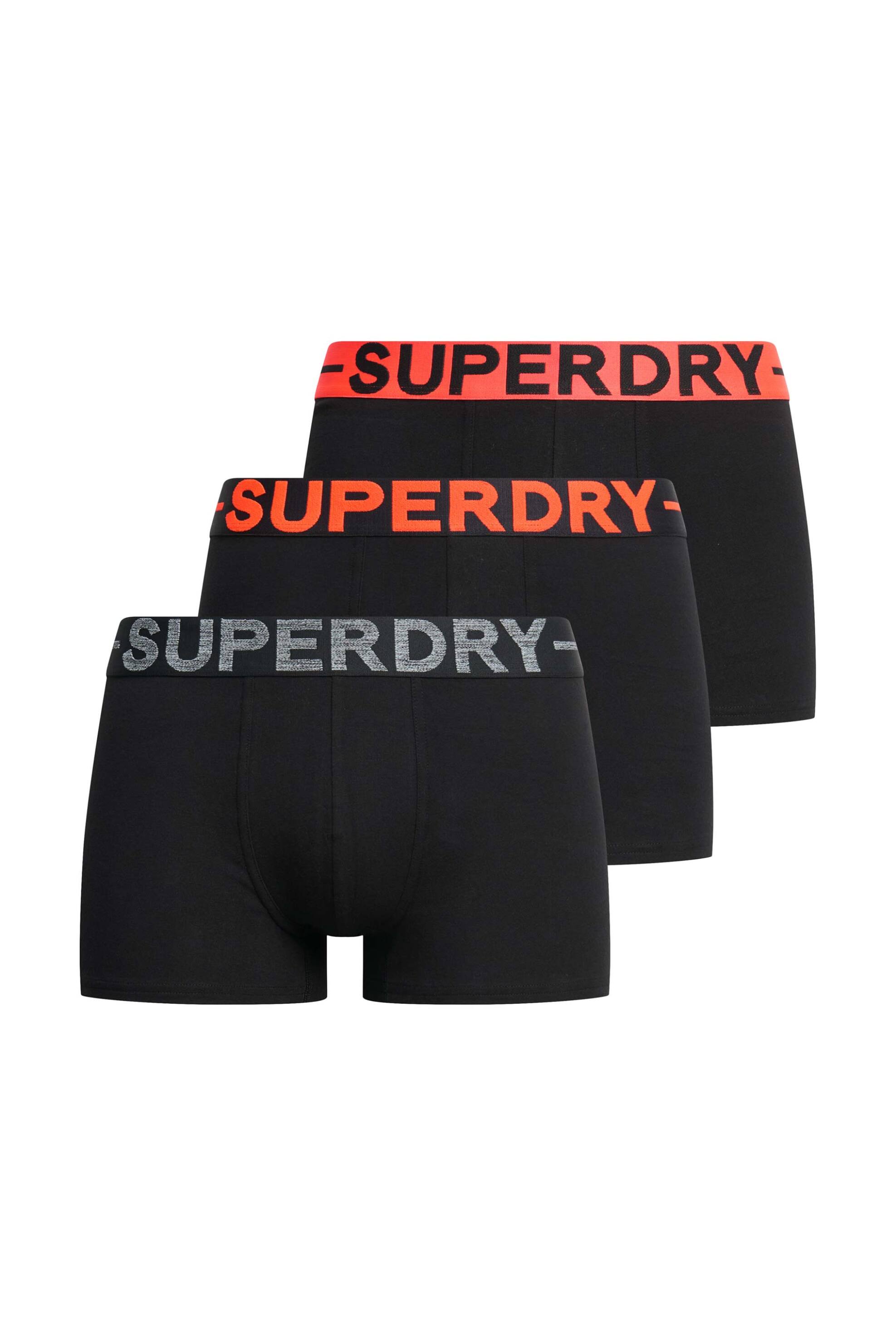 Superdry σετ ανδρικά εσώρουχα trunk με λογότυπο (3 τεμάχια) - M3110450B Μαύρο - Πολύχρωμο