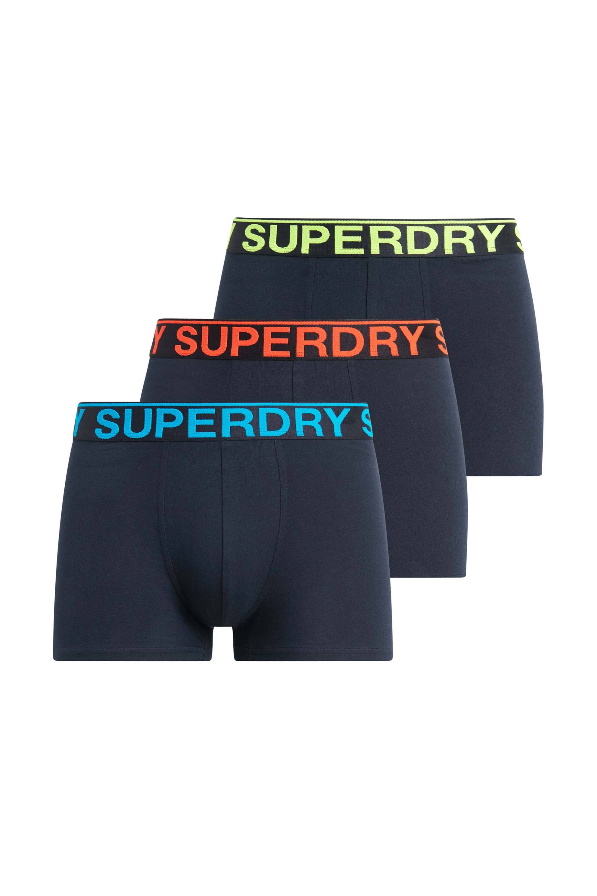 Superdry σετ ανδρικά εσώρουχα trunk με λογότυπο (3 τεμάχια) - M3110450B Μπλε Σκούρο