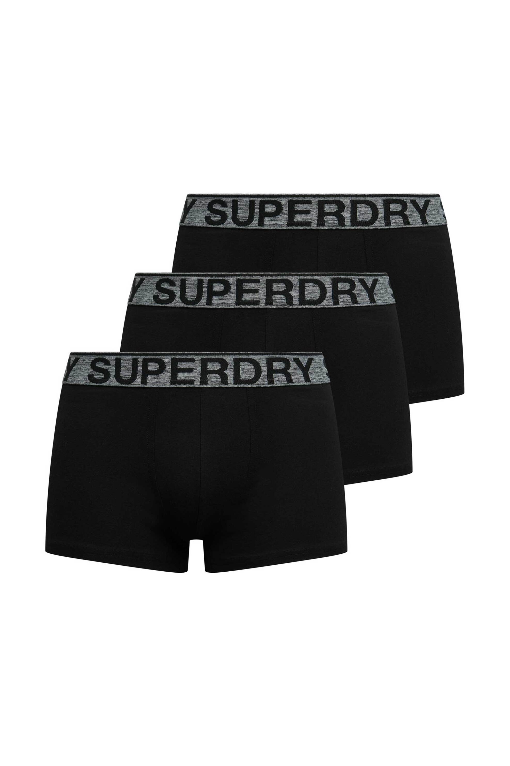 Superdry σετ ανδρικά εσώρουχα trunk με λογότυπο (3 τεμάχια) - M3110450B Μαύρο - Γκρι