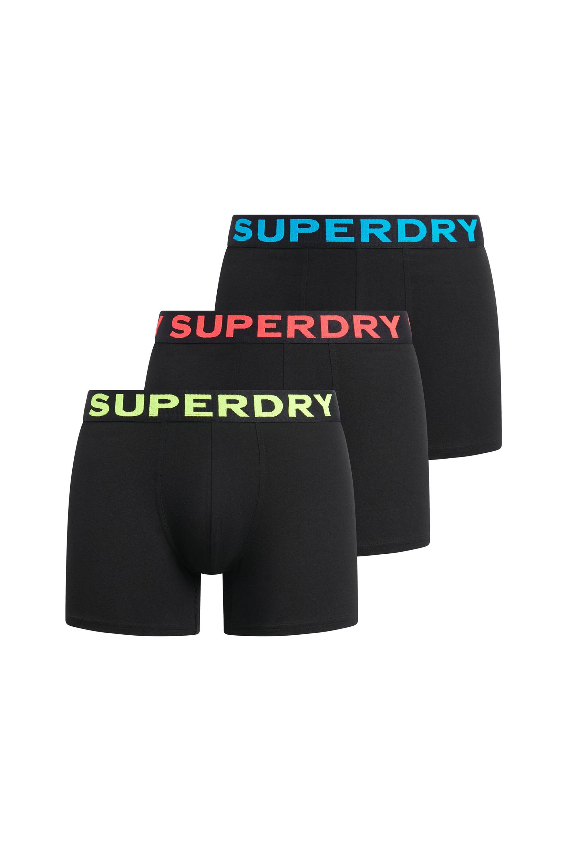 Superdry σετ ανδρικά εσώρουχα boxer με λογότυπο (3 τεμάχια) - M3110452B Μαύρο