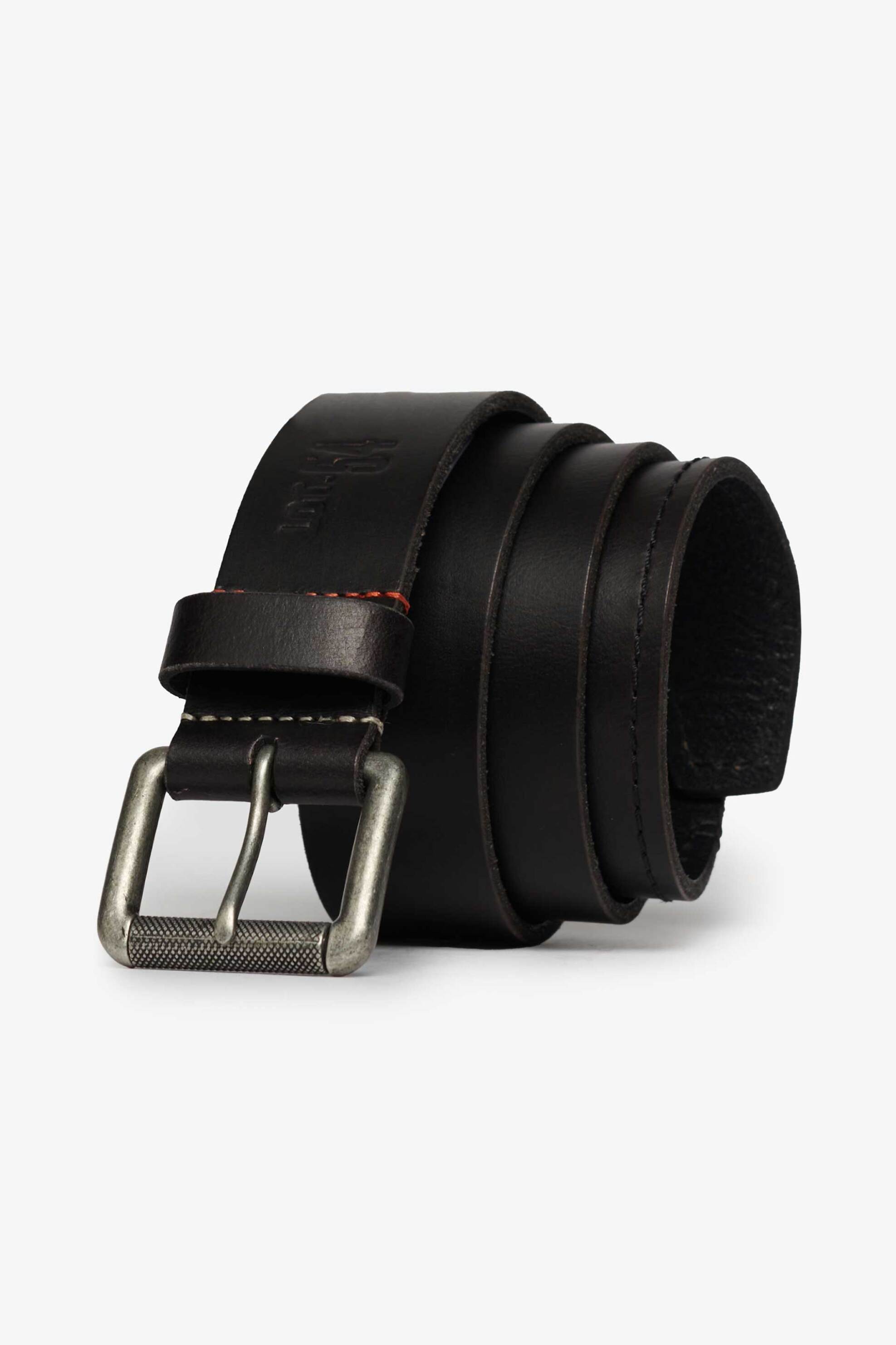 Superdry ανδρική δερμάτινη ζώνη με μεταλλική αγκράφα "Badgeman" - M9210116A Μαύρο