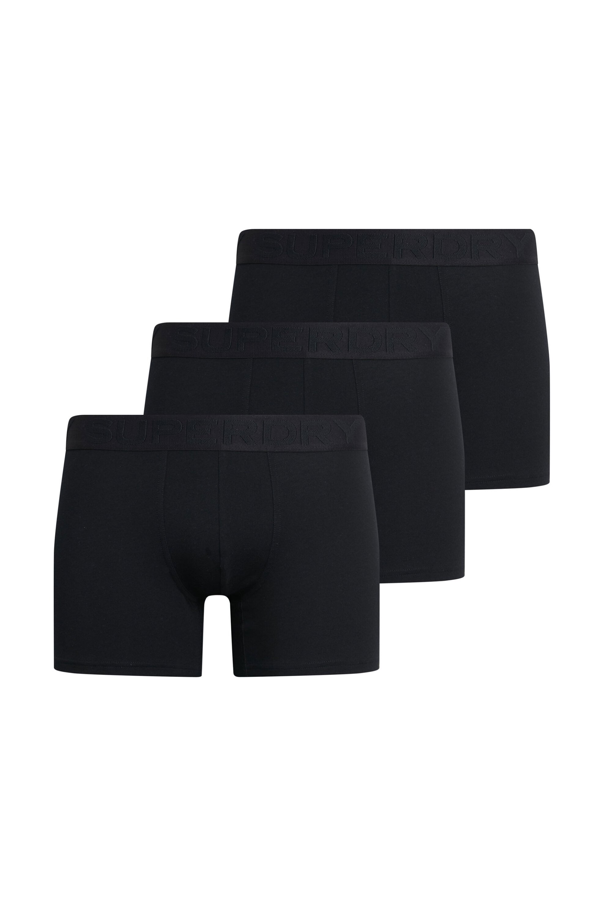 Superdry σετ ανδρικά εσώρουχα boxer με λογότυπο (3 τεμάχια) - M3110452C Μαύρο