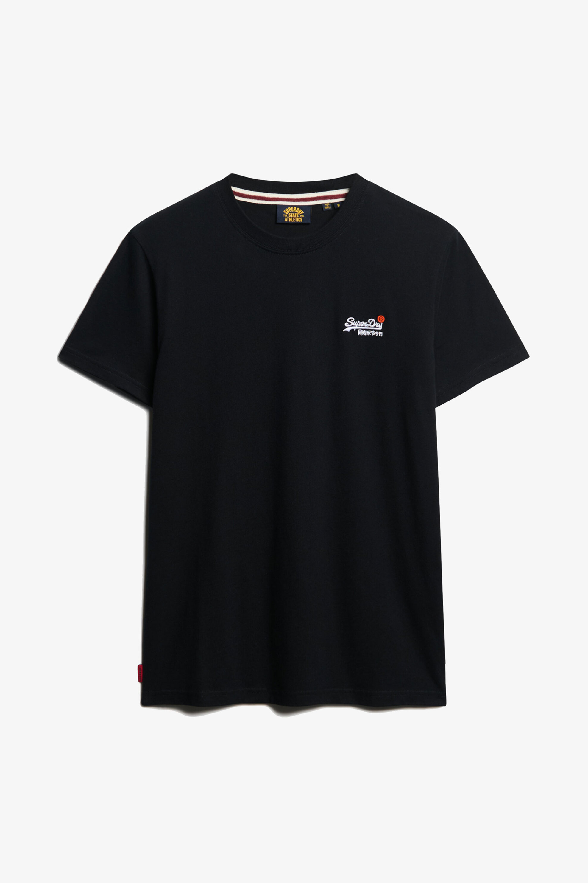 Superdry Ανδρικό T-Shirt με Κεντημένο Λογότυπο Regular Fit Essential - M1012078B Μαύρο