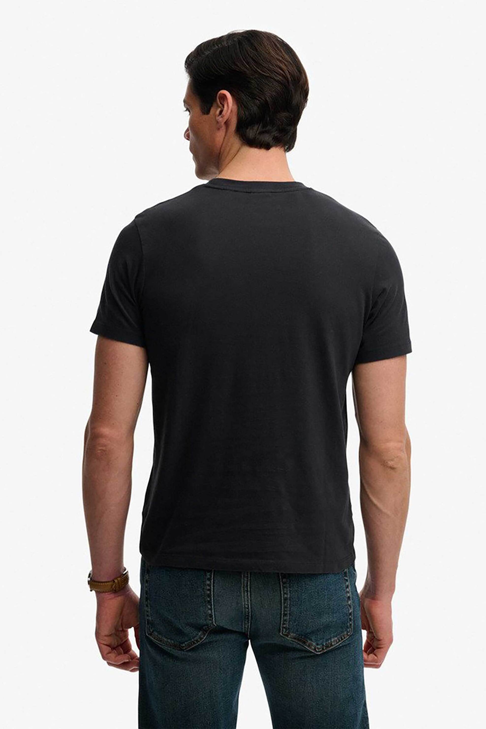 Superdry Ανδρικό T-Shirt με Λογότυπο Relaxed Fit 1954 Company - M1012392A Μπλε Σκούρο